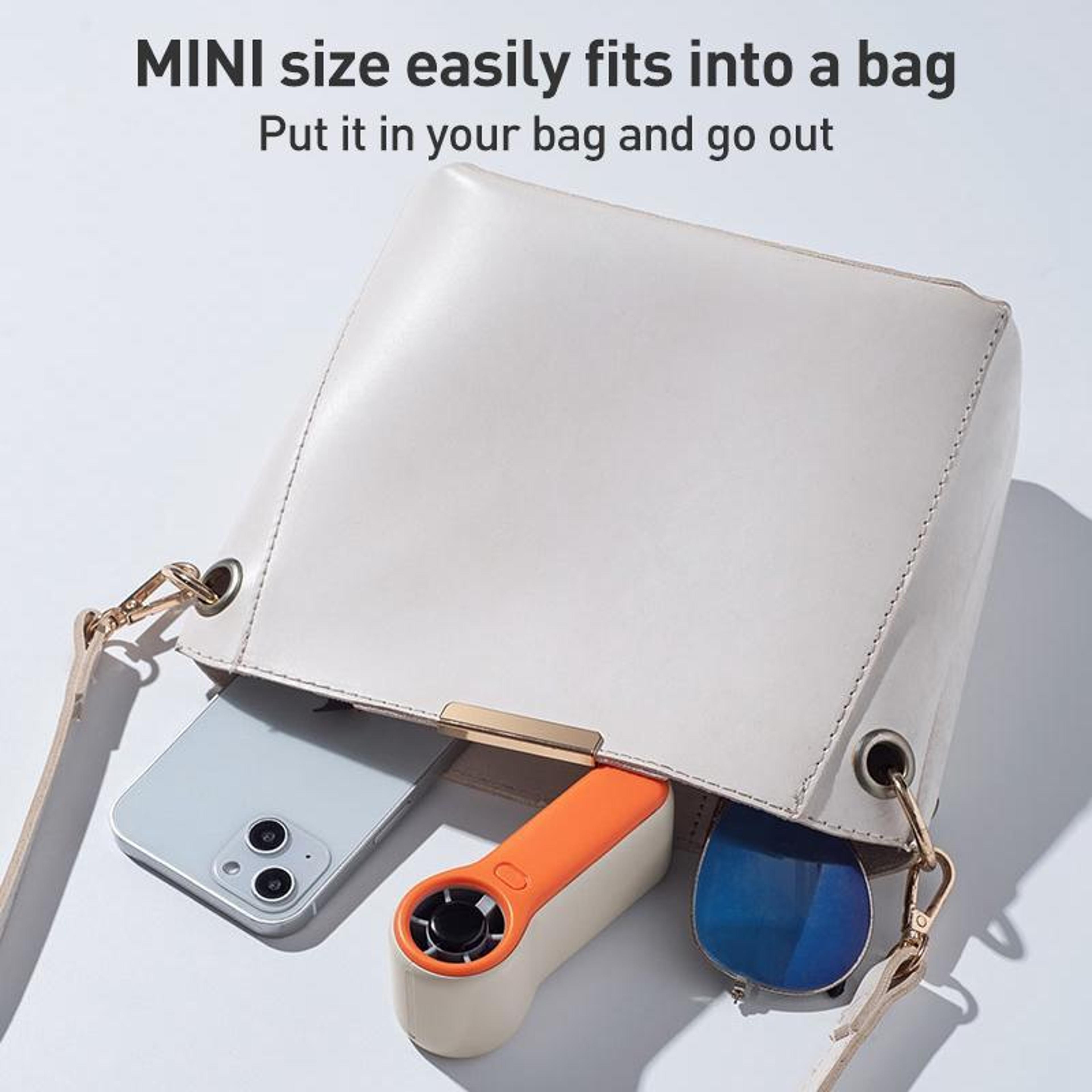 H02 Mini Handheld Fan With Digital Display Portable Rechargeable High Speed USB Type C Fan 6