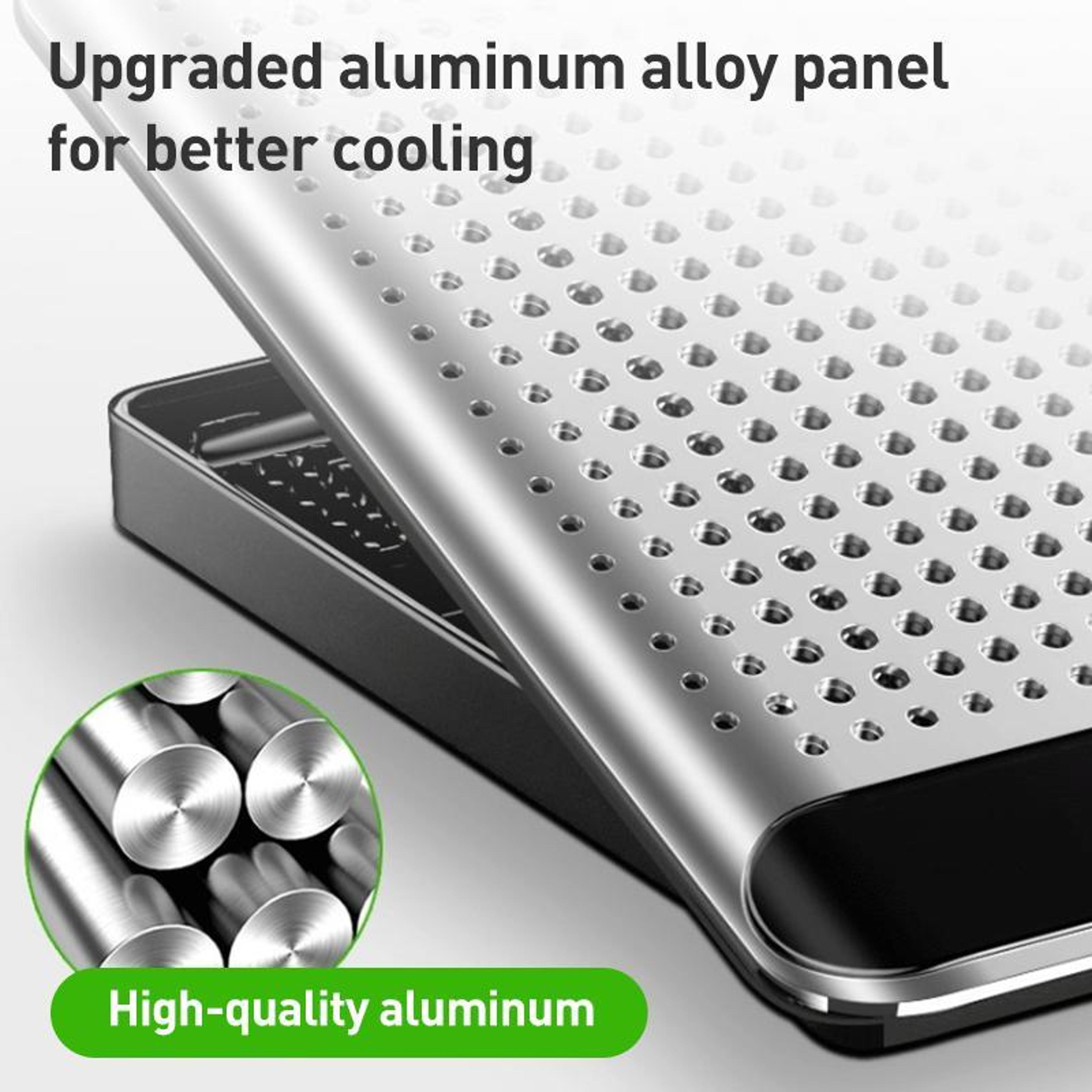 6 Speed Adjustable Laptop Cooling Pad With 6 Fan Cooling Stand Ergonomic Aluminum Laptop Stand 3