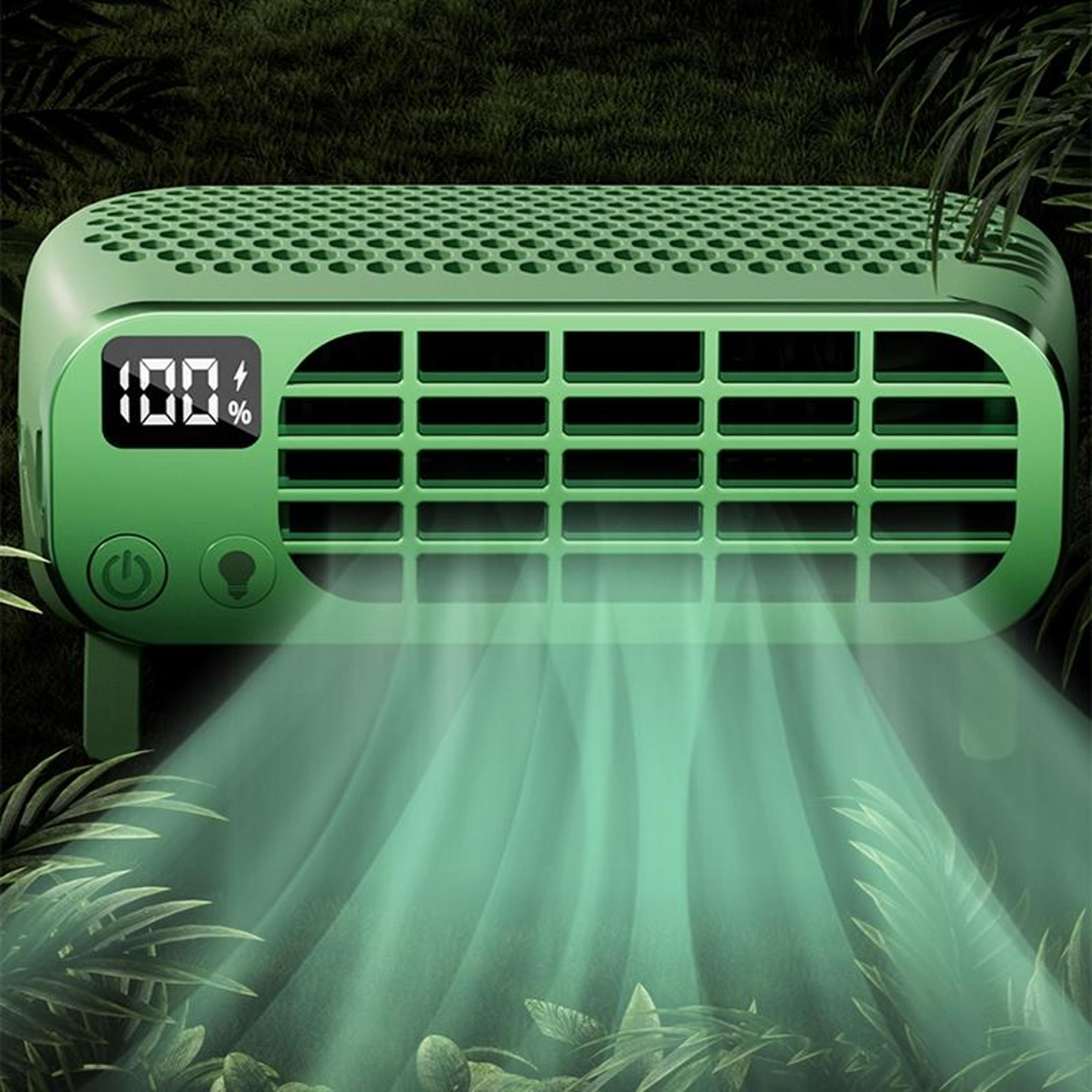 Portable Bladeless Fan USB Rechargeable Digital Display Mini Night Light Cooling Fan 3