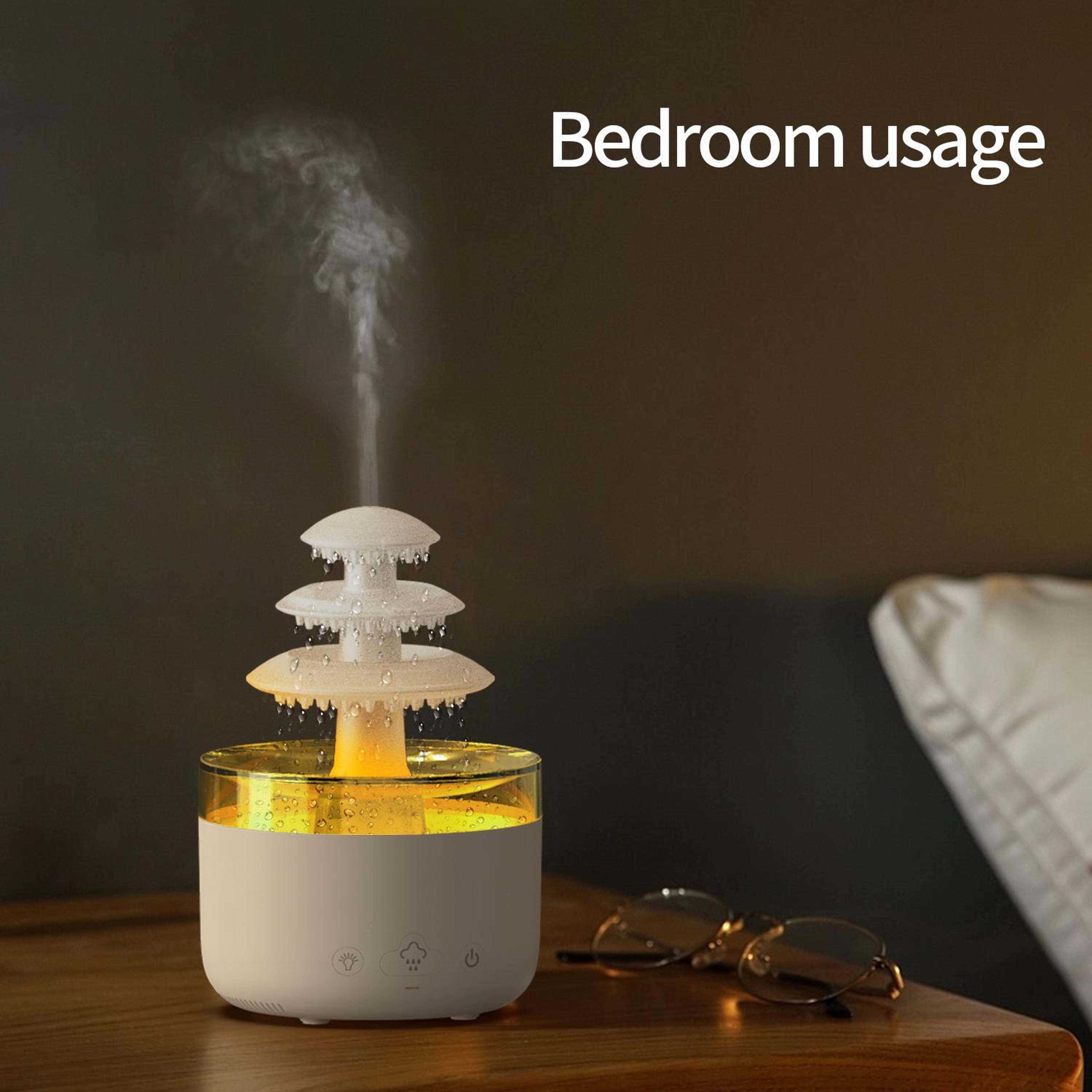 Cloud Rain Ultrasonic Humidifier With 3 Color Lights Essential Oil Aromatherapy Diffuser 8