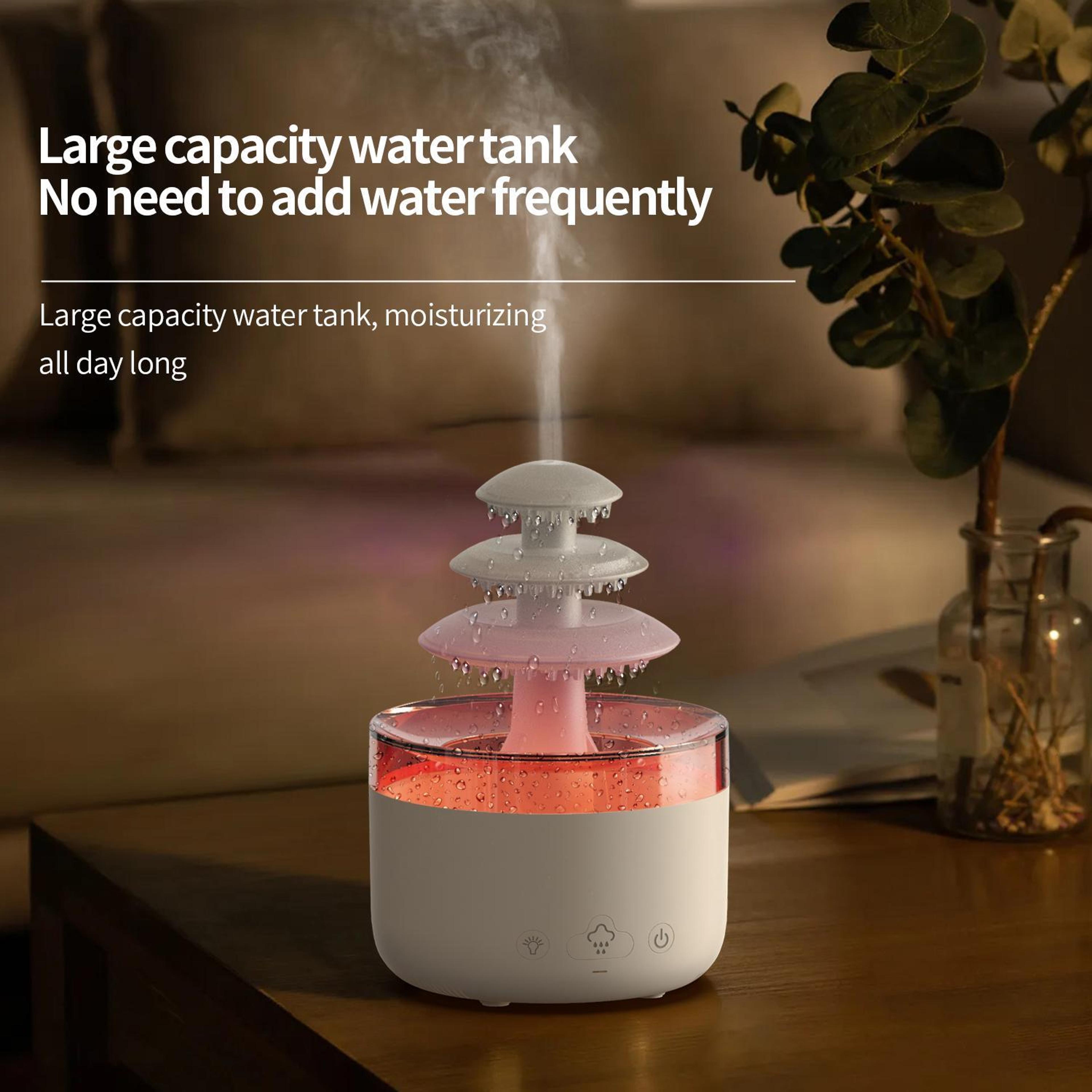 Cloud Rain Ultrasonic Humidifier With 3 Color Lights Essential Oil Aromatherapy Diffuser 7