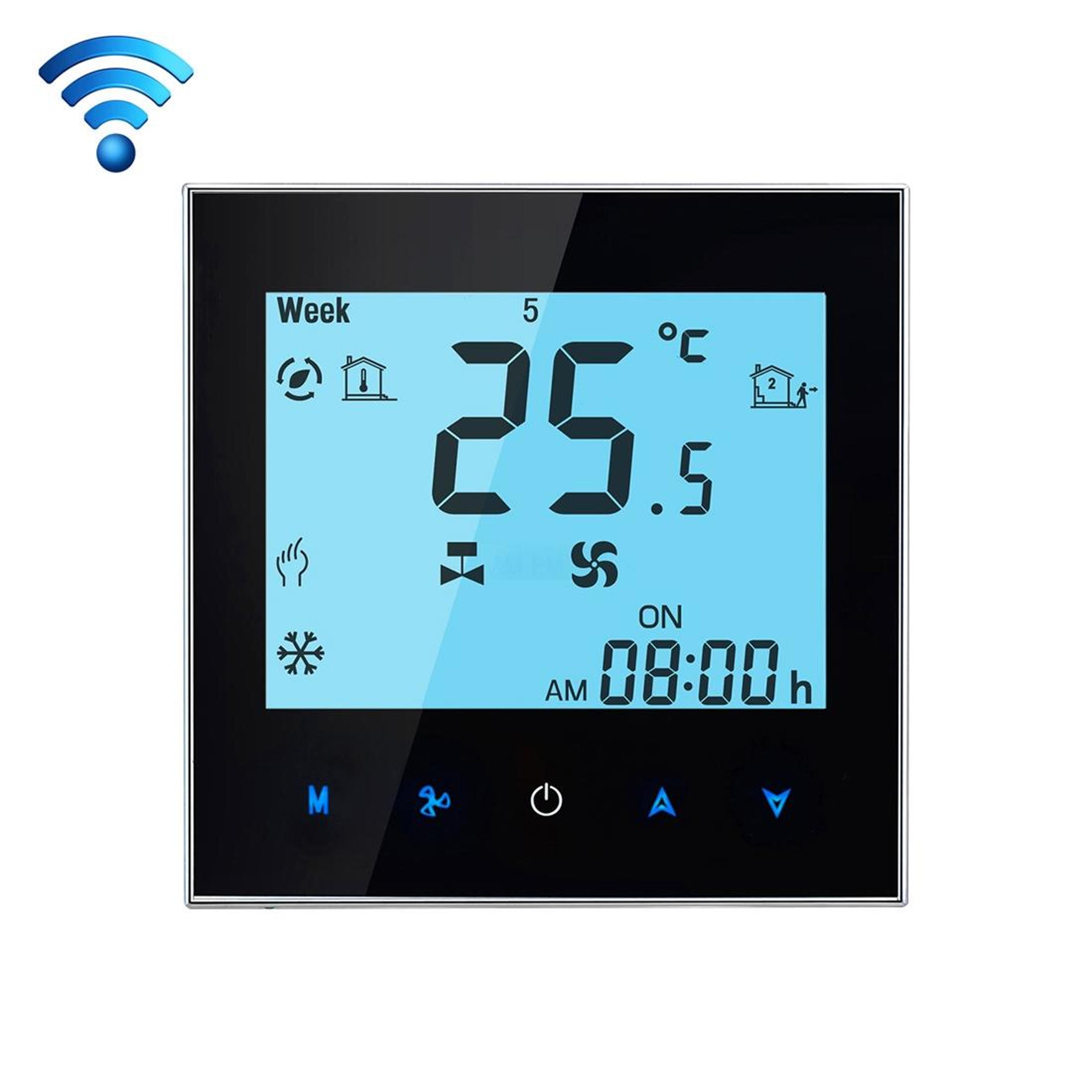 WiFi Programmable Room Thermostat LCD Smart AC Controller For 2 Pipe Fan Coil Units 4