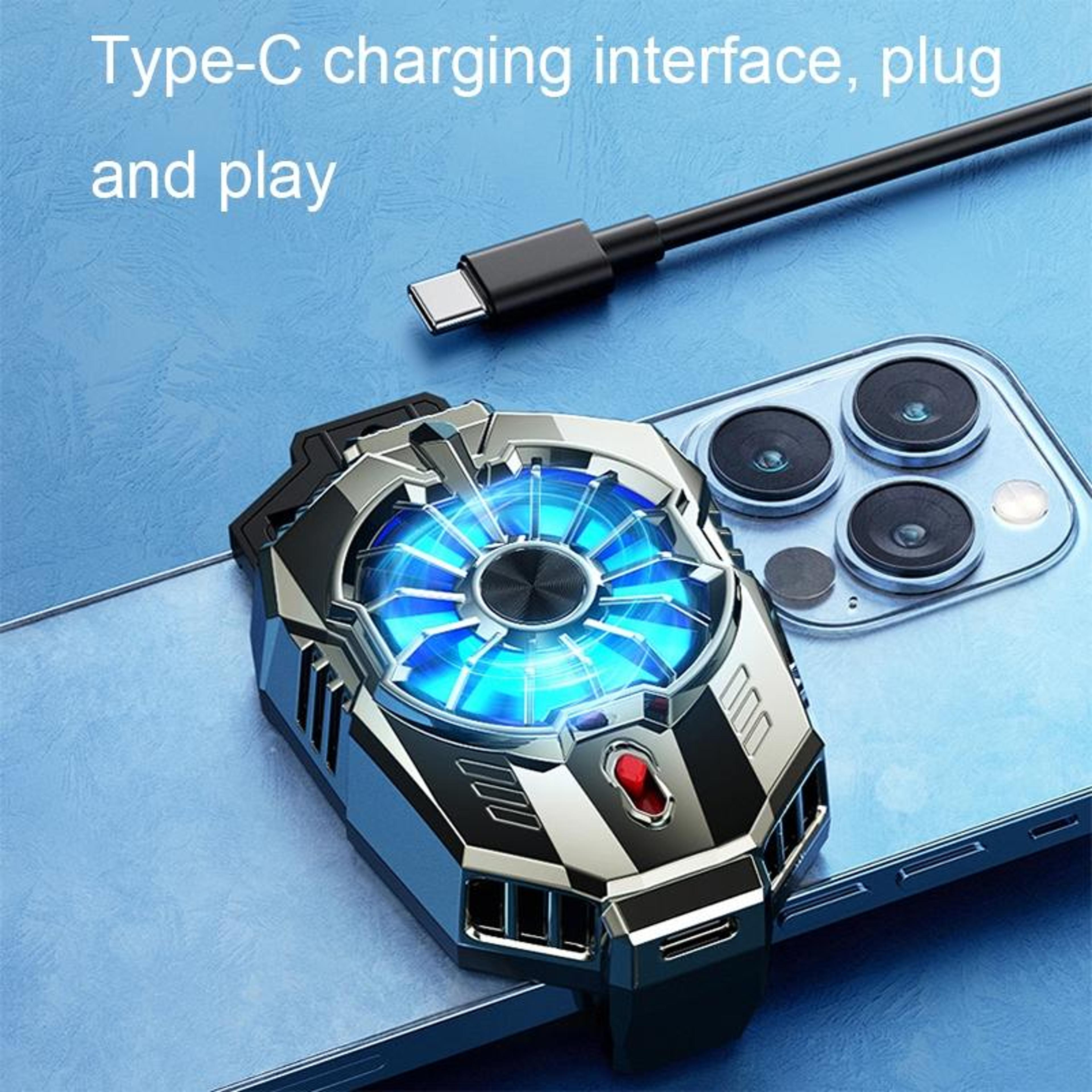 X20 Phone Cooling Fan Semiconductor Mobile Phone Cooler With LED Lights USB C Gaming Radiator 5