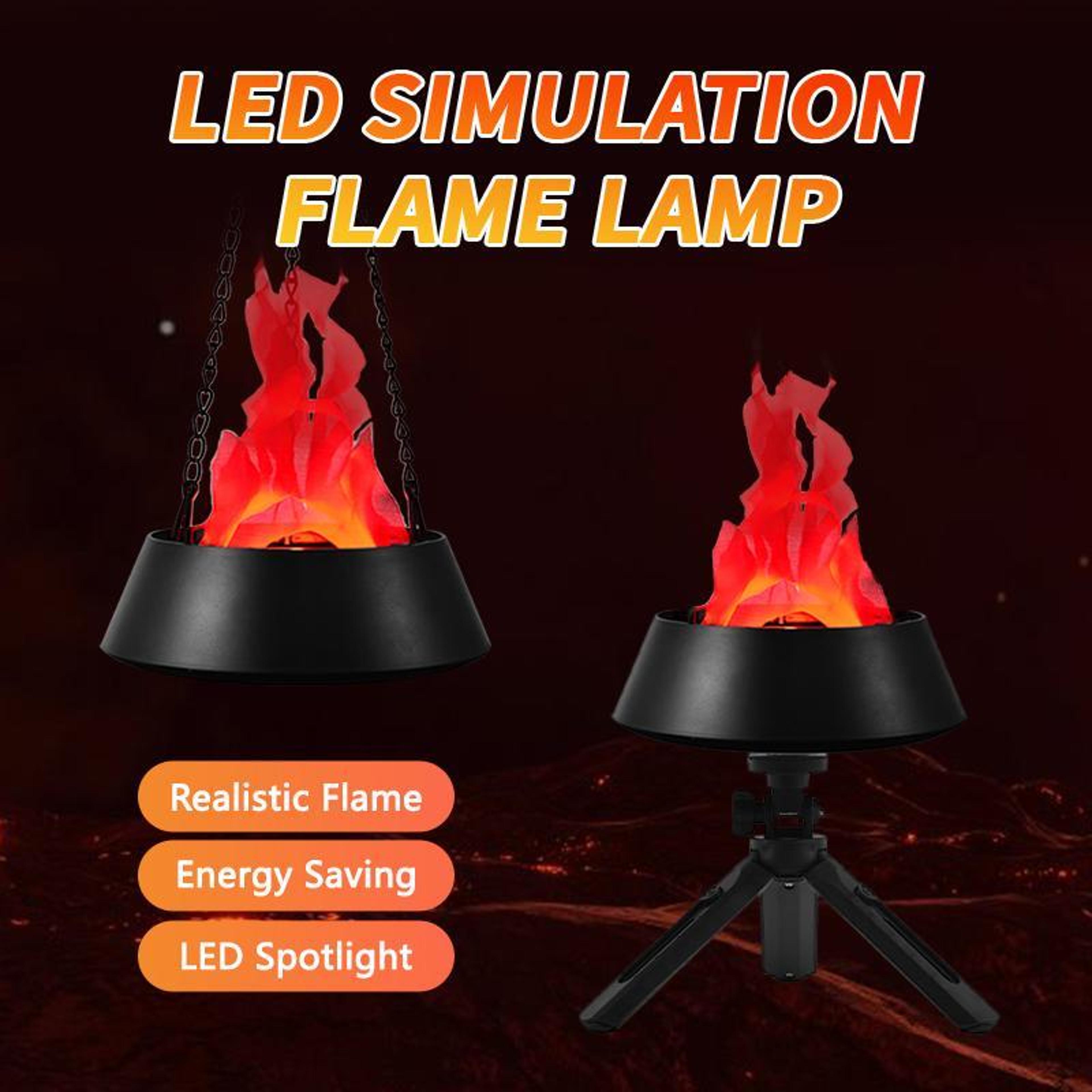 Realistic LED Flame Lamp Hanging Or Desktop Flame Effect Light For Halloween Home Party Decor 3