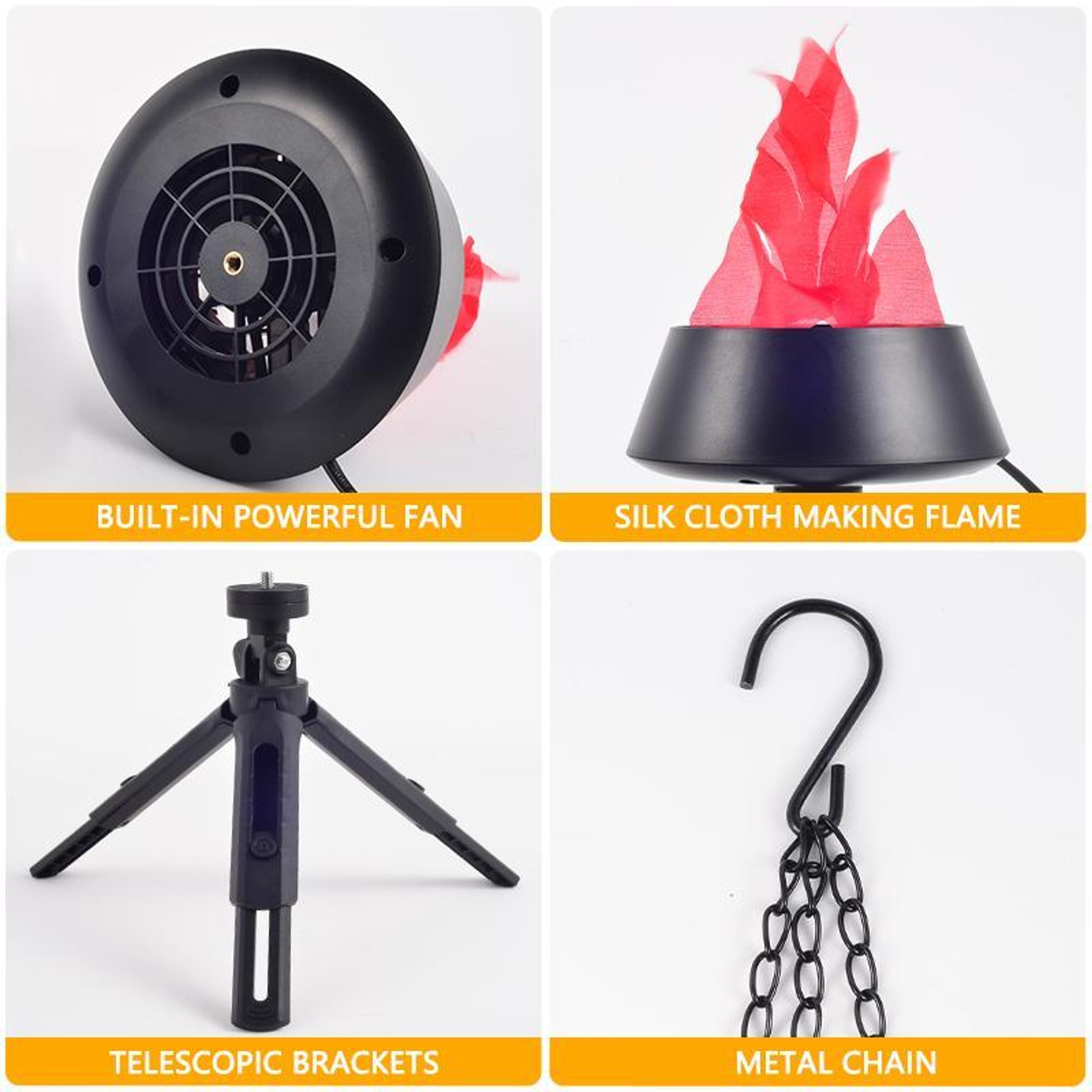 Realistic LED Flame Lamp Hanging Or Desktop Flame Effect Light For Halloween Home Party Decor 6