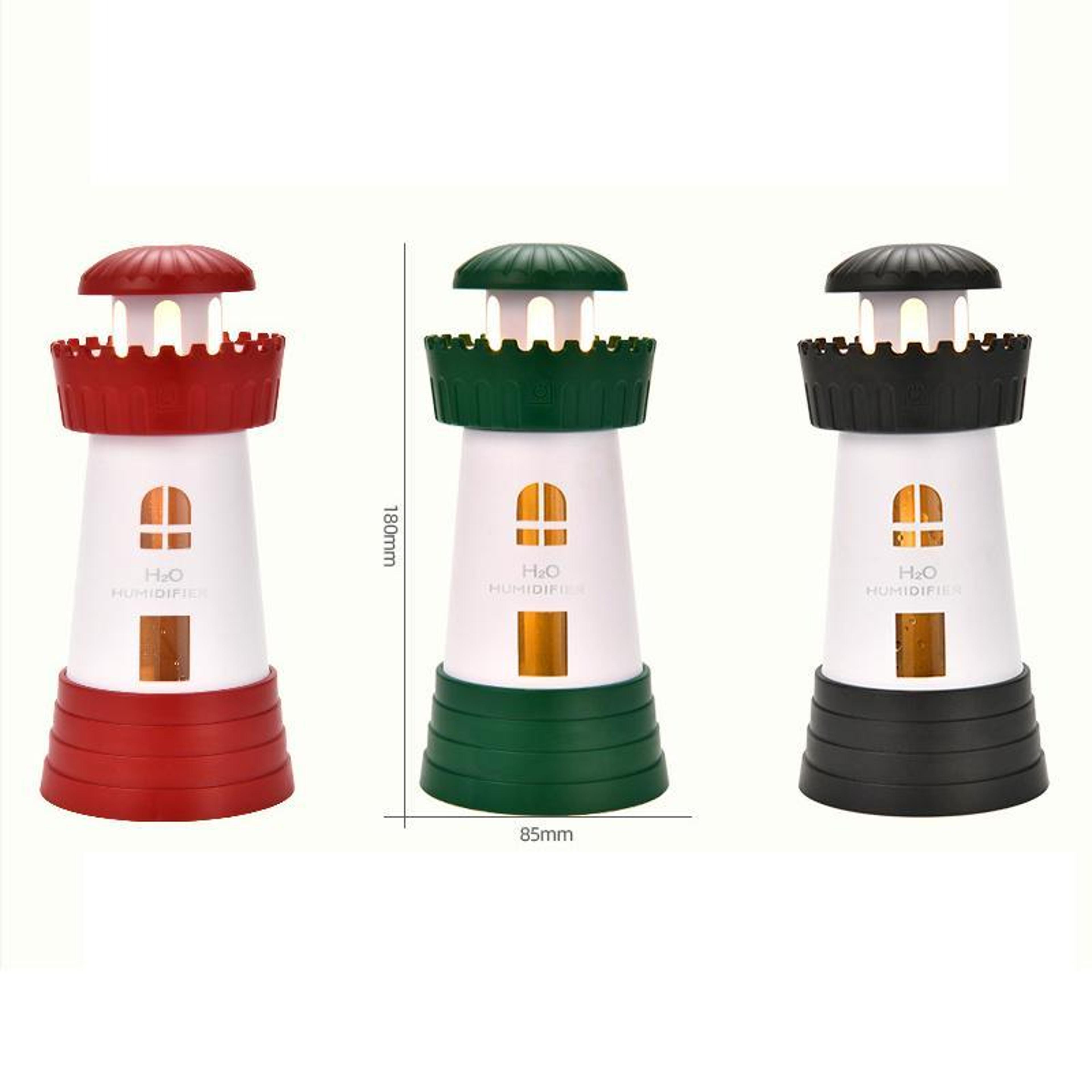 Lighthouse Mini Humidifier USB Quiet Mist Diffuser Portable Desktop Air Moisturizer 8