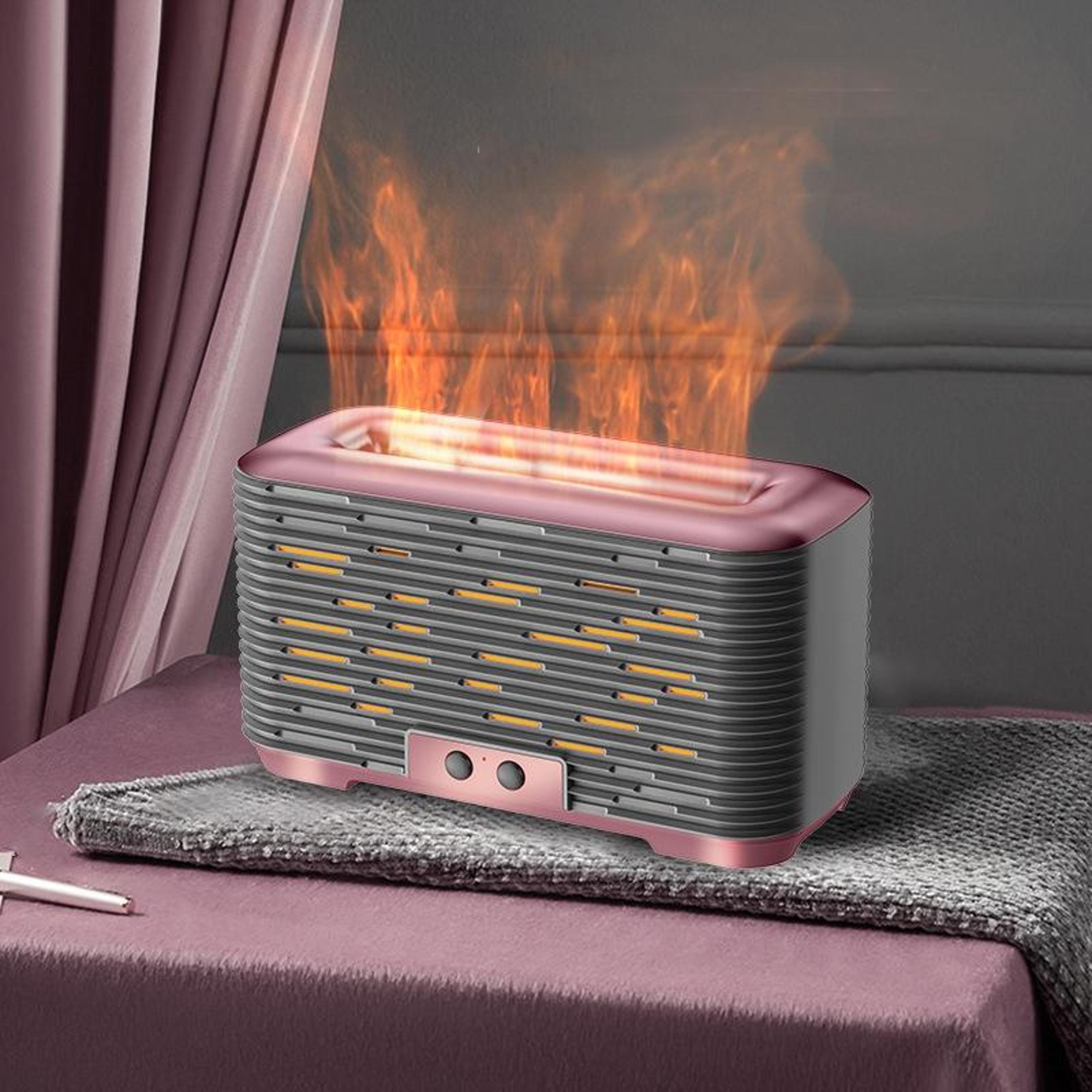 350ml Flame Aroma Diffuser Aromatherapy Humidifier With Timer Cool Mist Essential Oil Diffuser 7