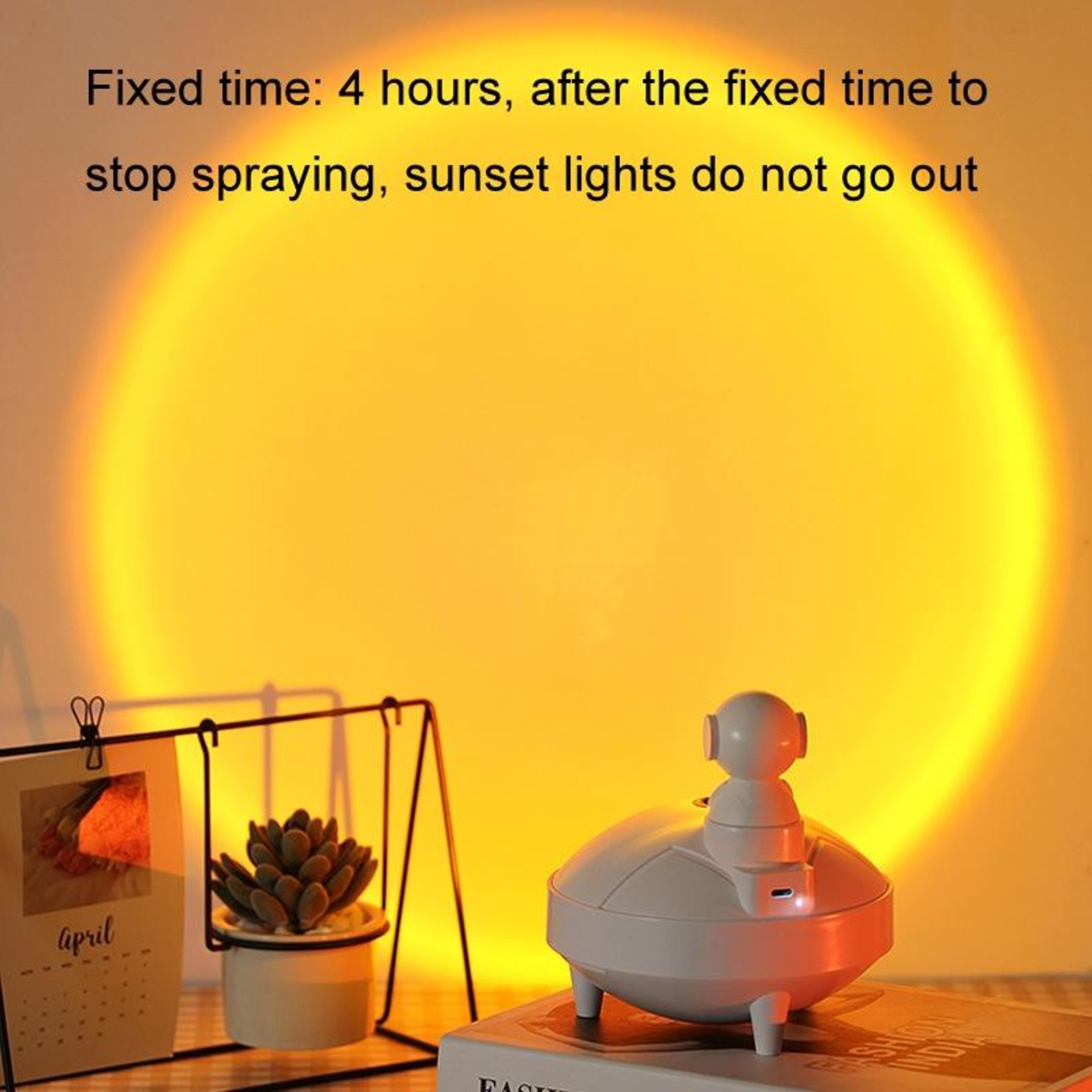 Astronaut USB Humidifier With Sunset Lamp Cool Mist Desktop Air Humidifier 4