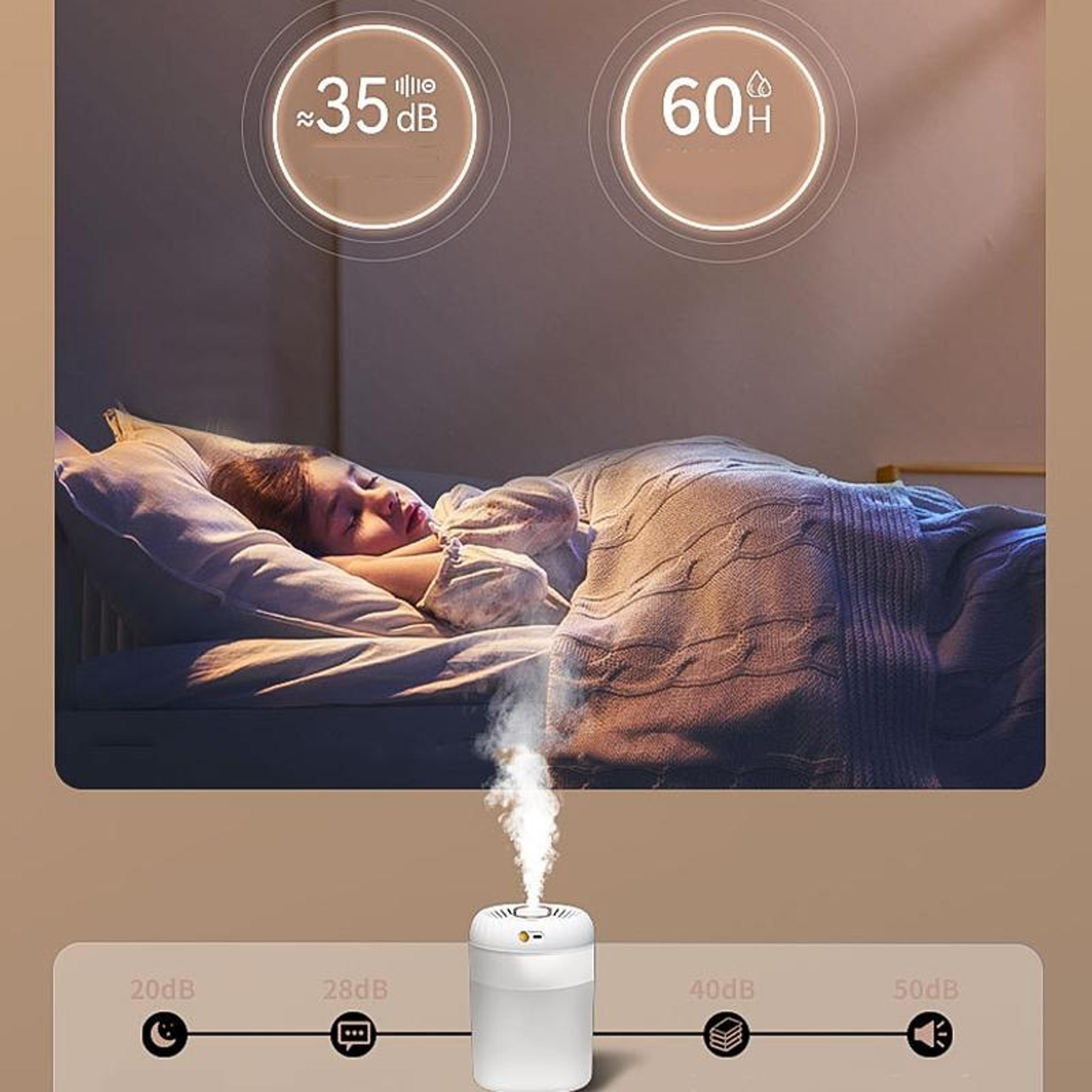 3000ml Air Humidifier With Double Nozzle Digital Display Essential Oil Diffuser And Ambient Light 3