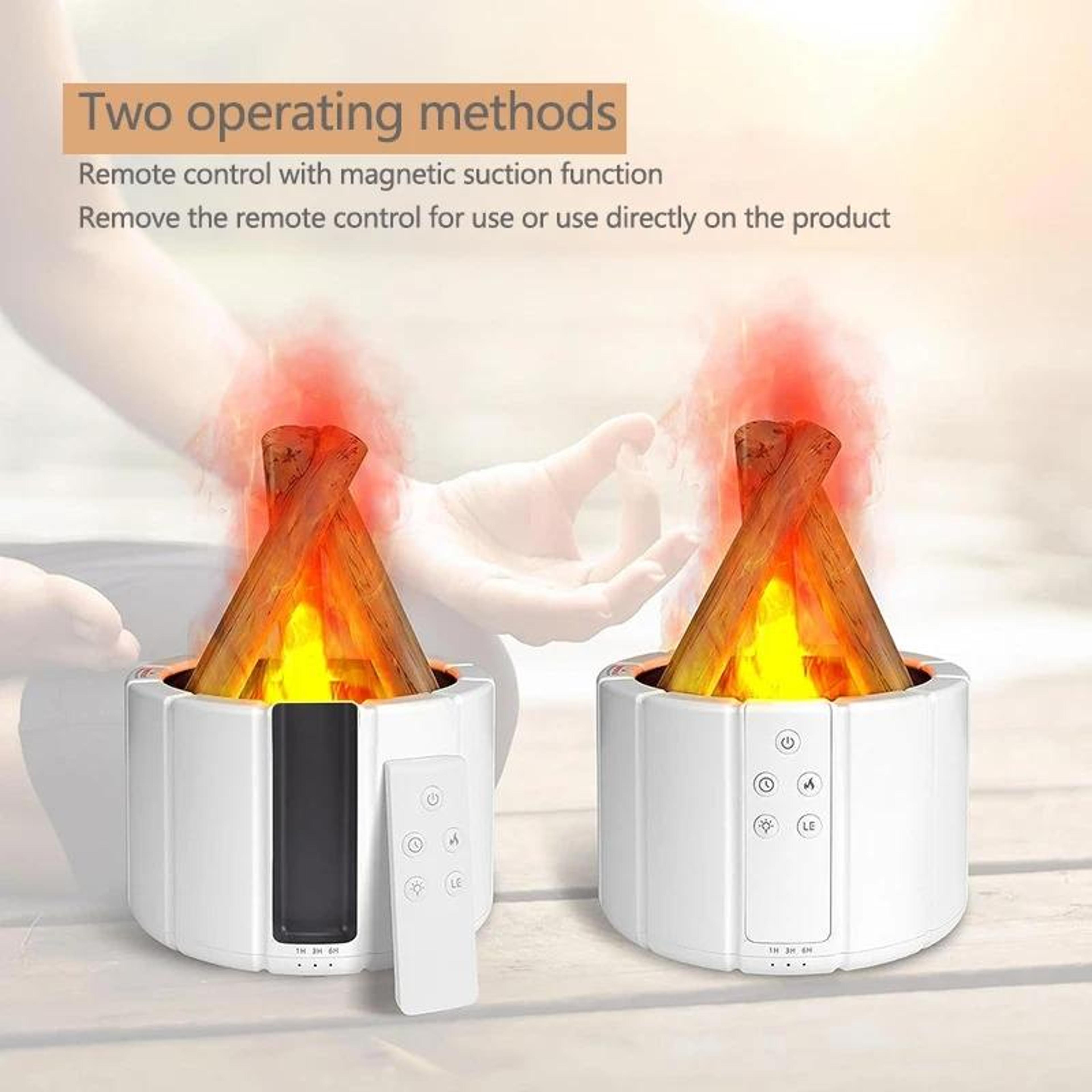 Bonfire Flame Humidifier Remote Control Aroma Diffuser Essential Oil Desktop Humidifier 3