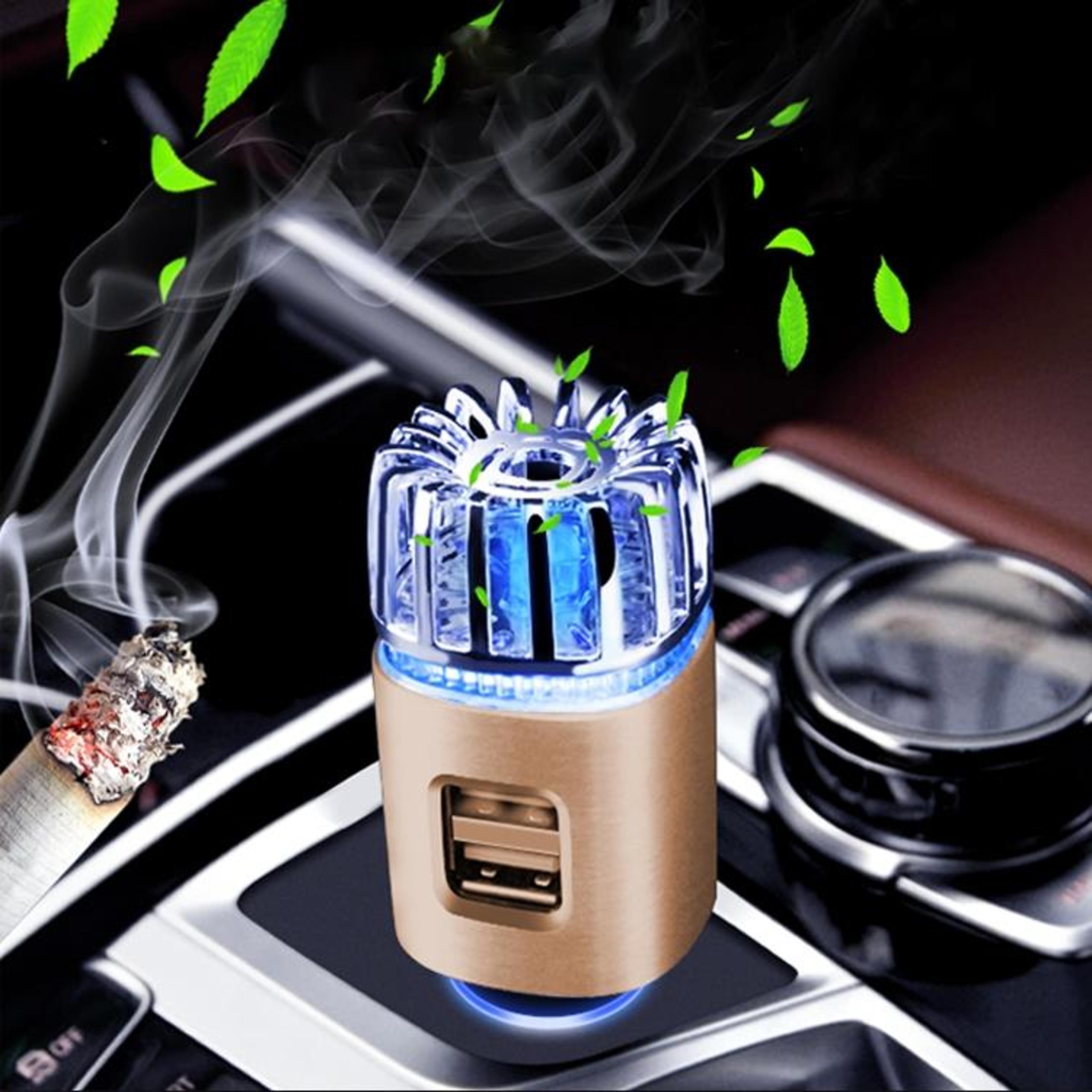 2 In 1 Car Air Purifier Negative Ion Aromatherapy Diffuser With Dual USB Car Charger 11