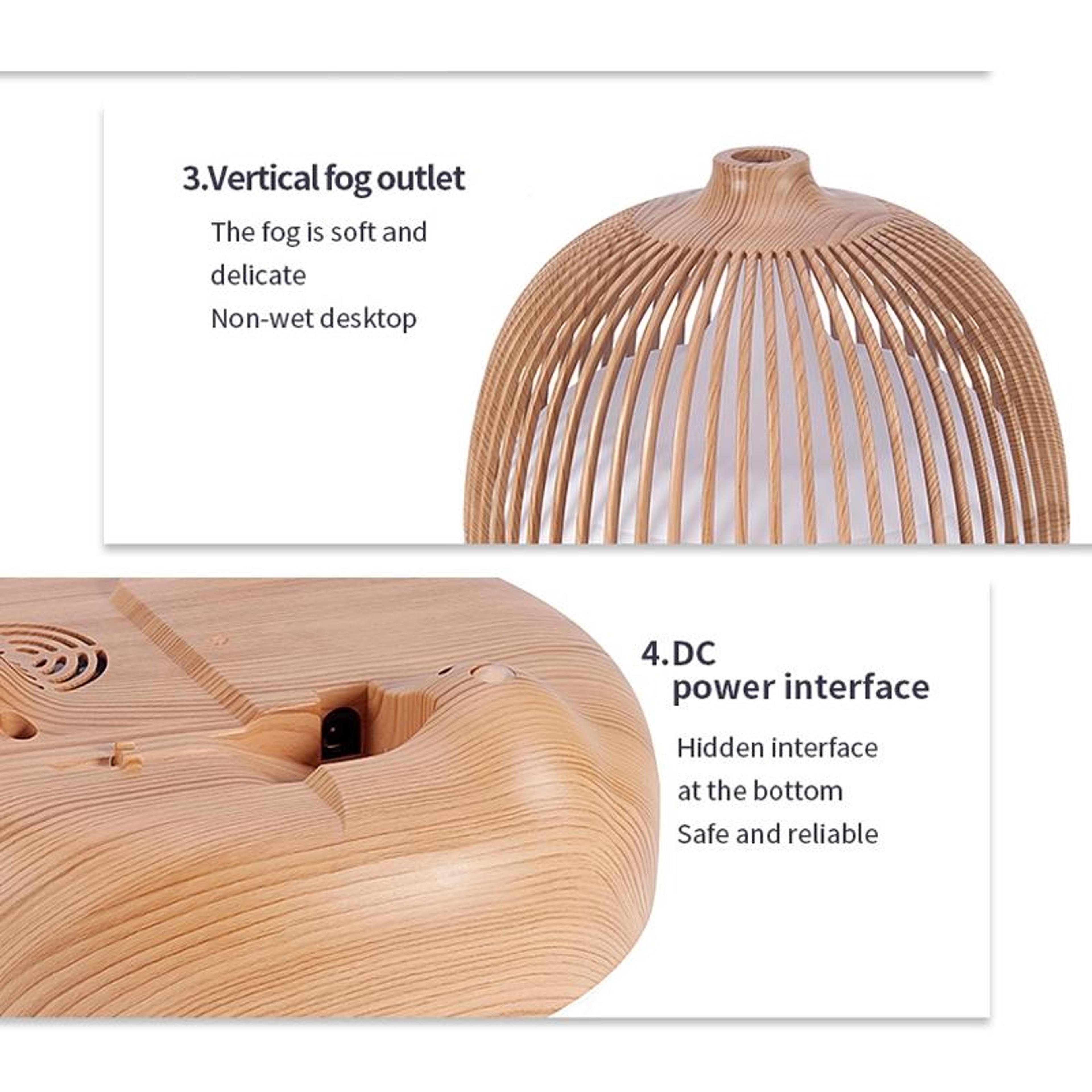 Bird Cage Aromatherapy Diffuser Ultrasonic Humidifier With LED Night Light And Remote Control 5