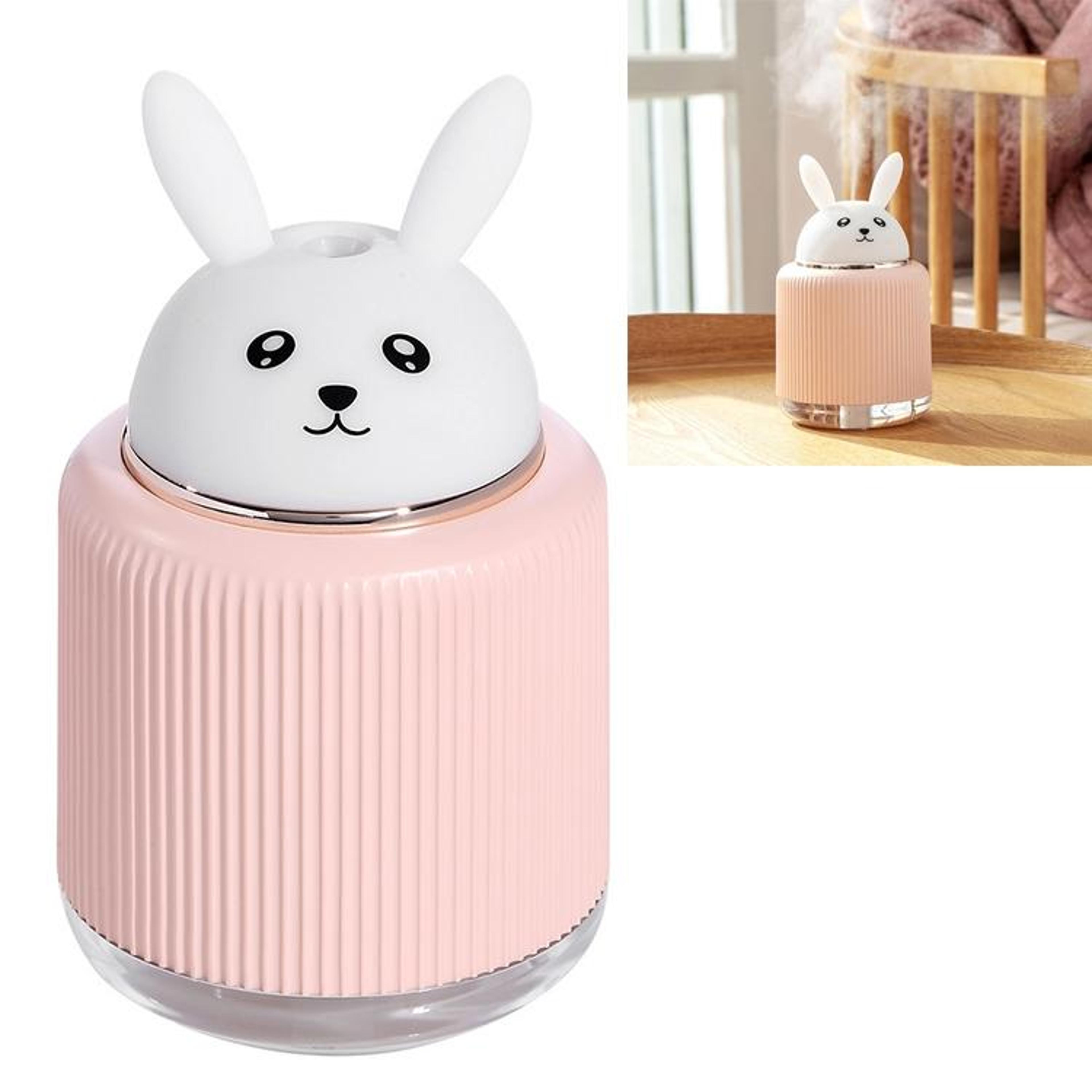 Cute Pet USB Humidifier With Night Light 300ML Mini Cool Mist Bedside Lamp 0