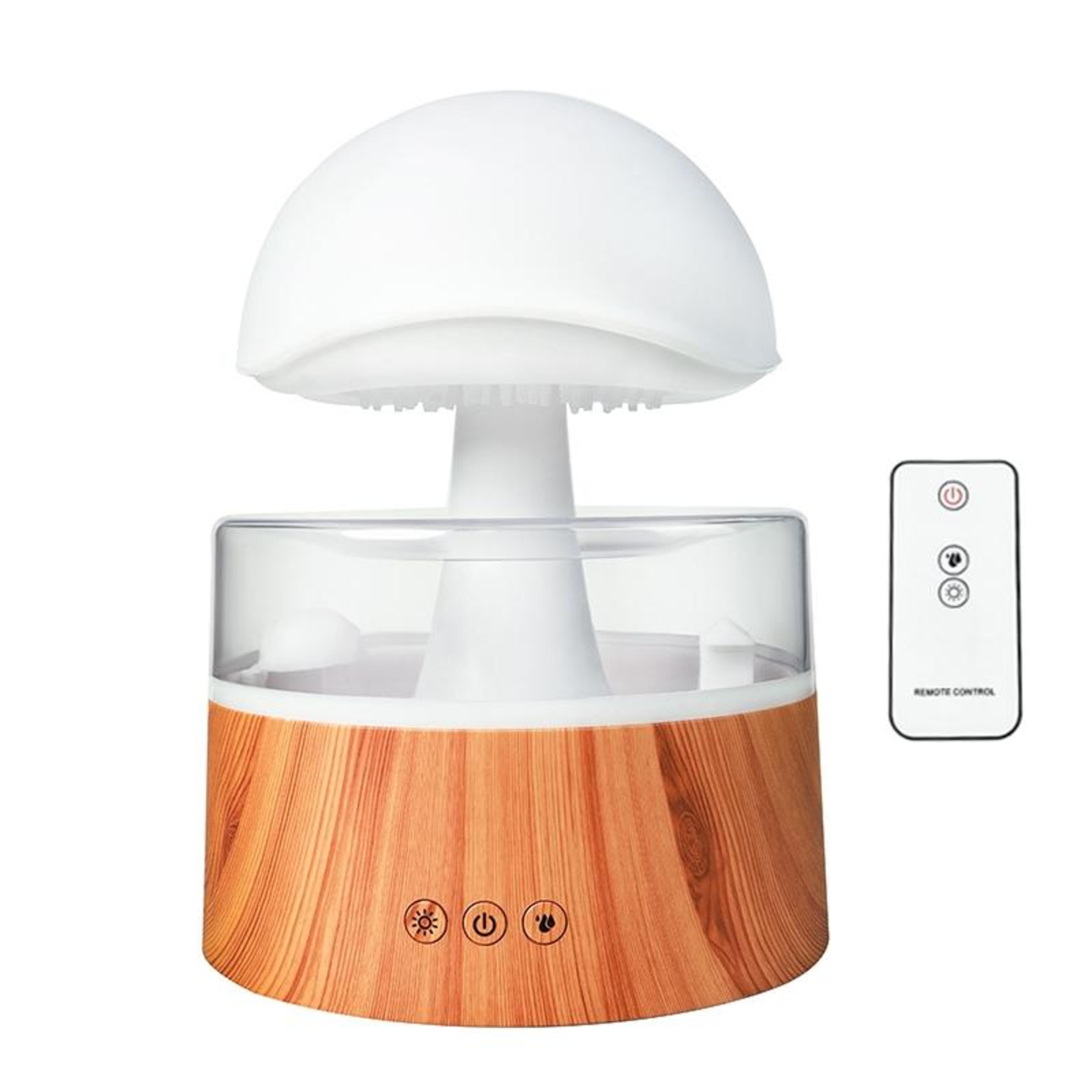 500ml Rain Cloud Humidifier Aromatherapy Diffuser With Colorful Night Light Remote Control USB Rech 0