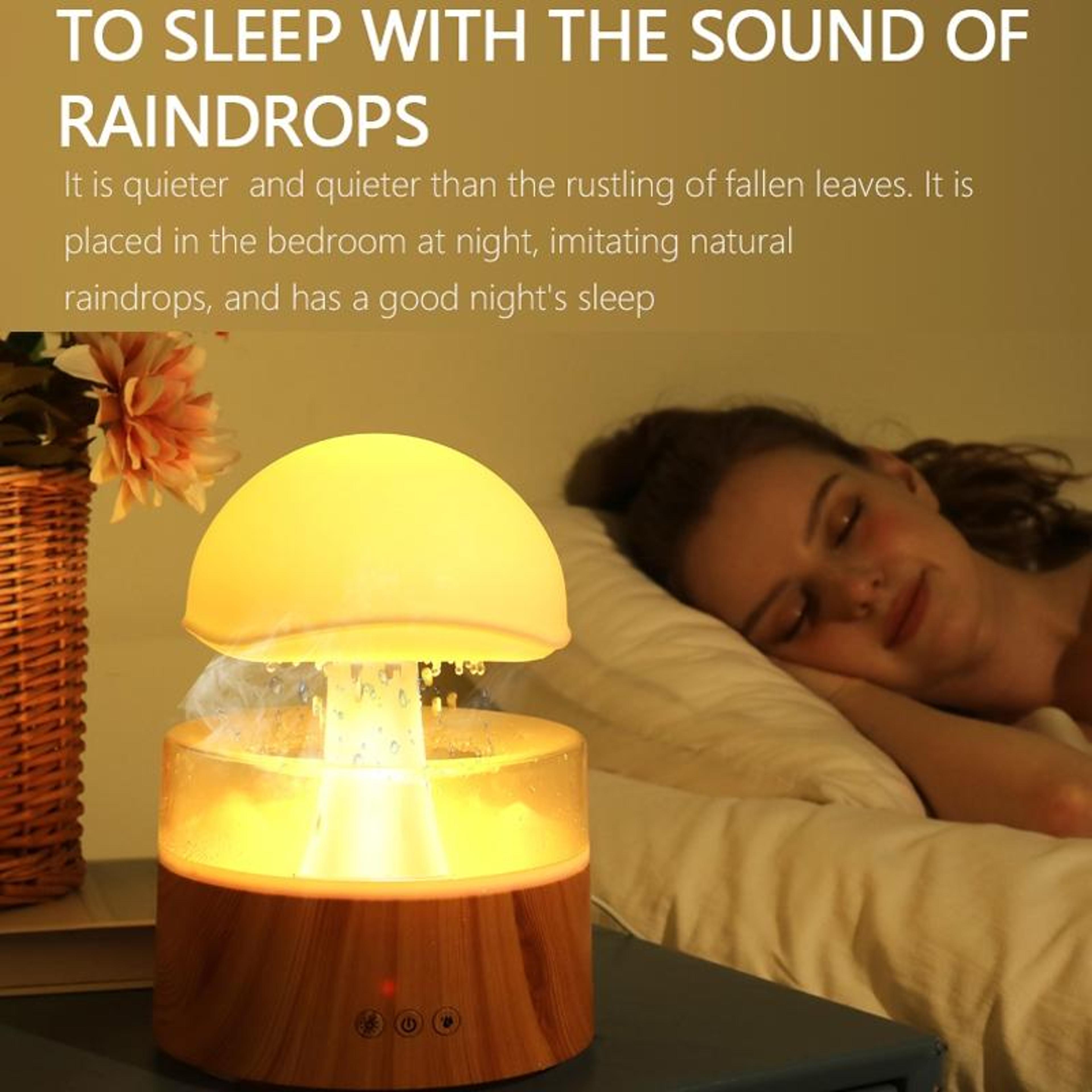 500ml Rain Cloud Humidifier Aromatherapy Diffuser With Colorful Night Light Remote Control USB Rech 6