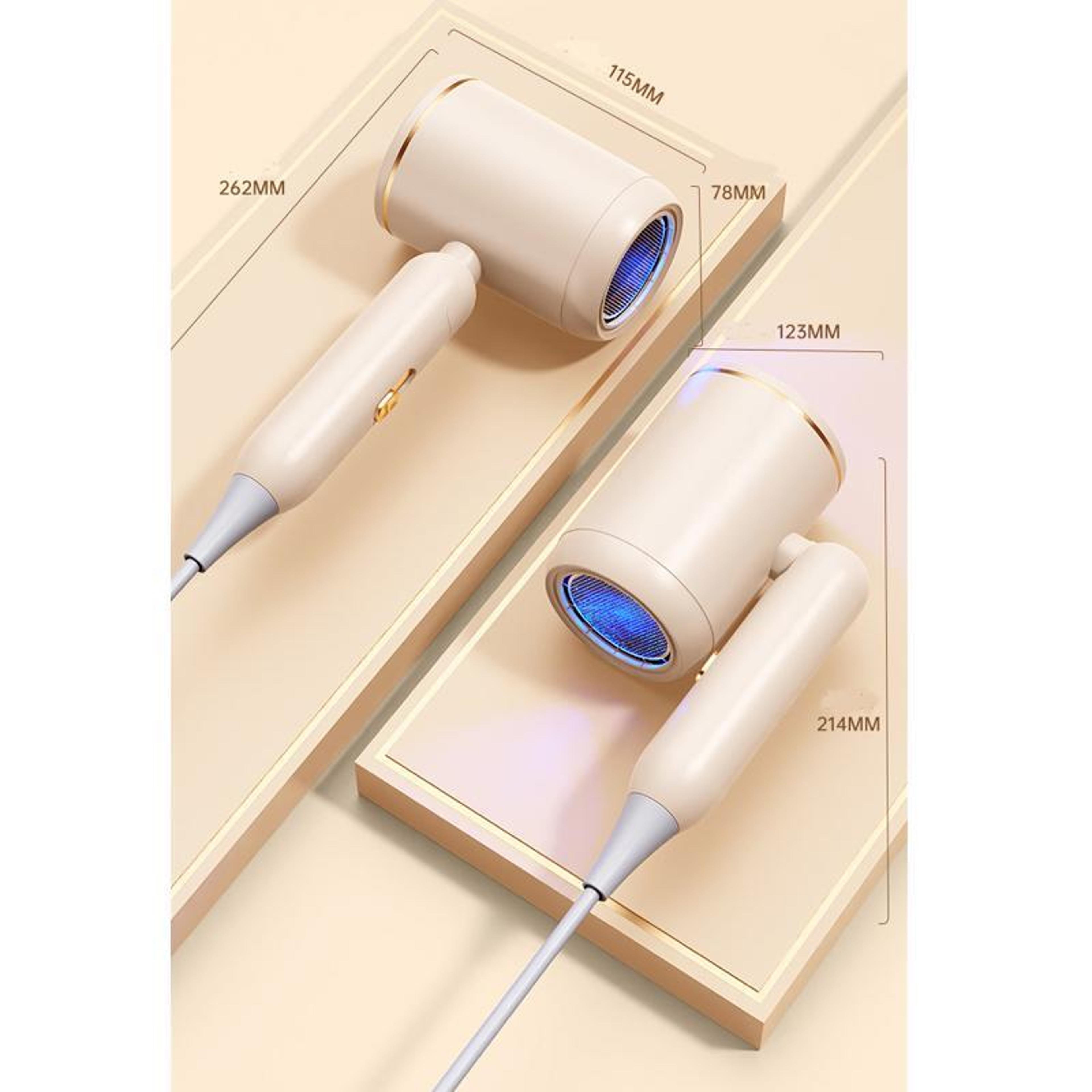 High Speed Hair Dryer With Blue Light Care Foldable Travel Hair Dryer Portable Blow Dryer 9