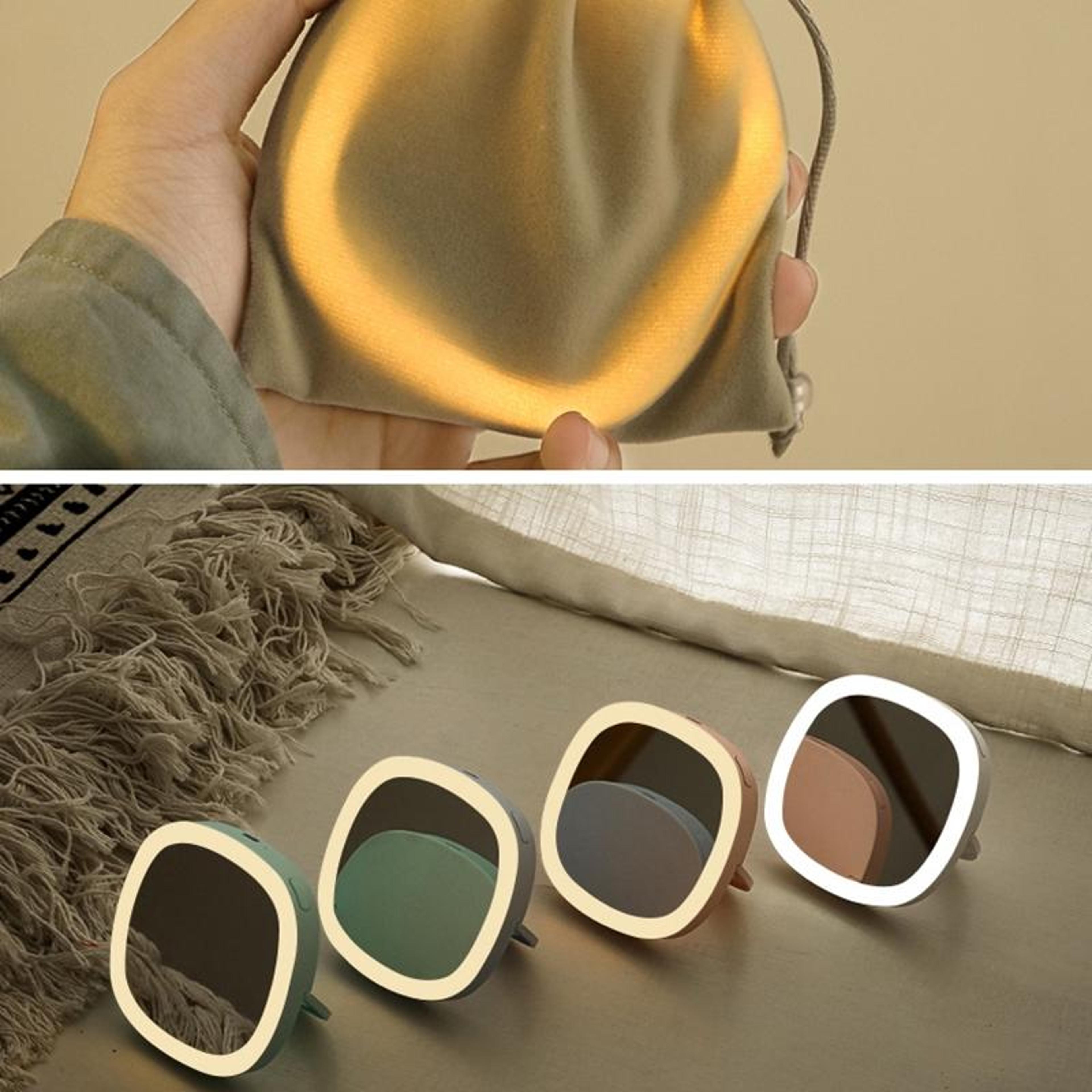 Portable LED Makeup Mirror With Storage Rechargeable Lighted Vanity Mirror For Travel And Daily Bea 6