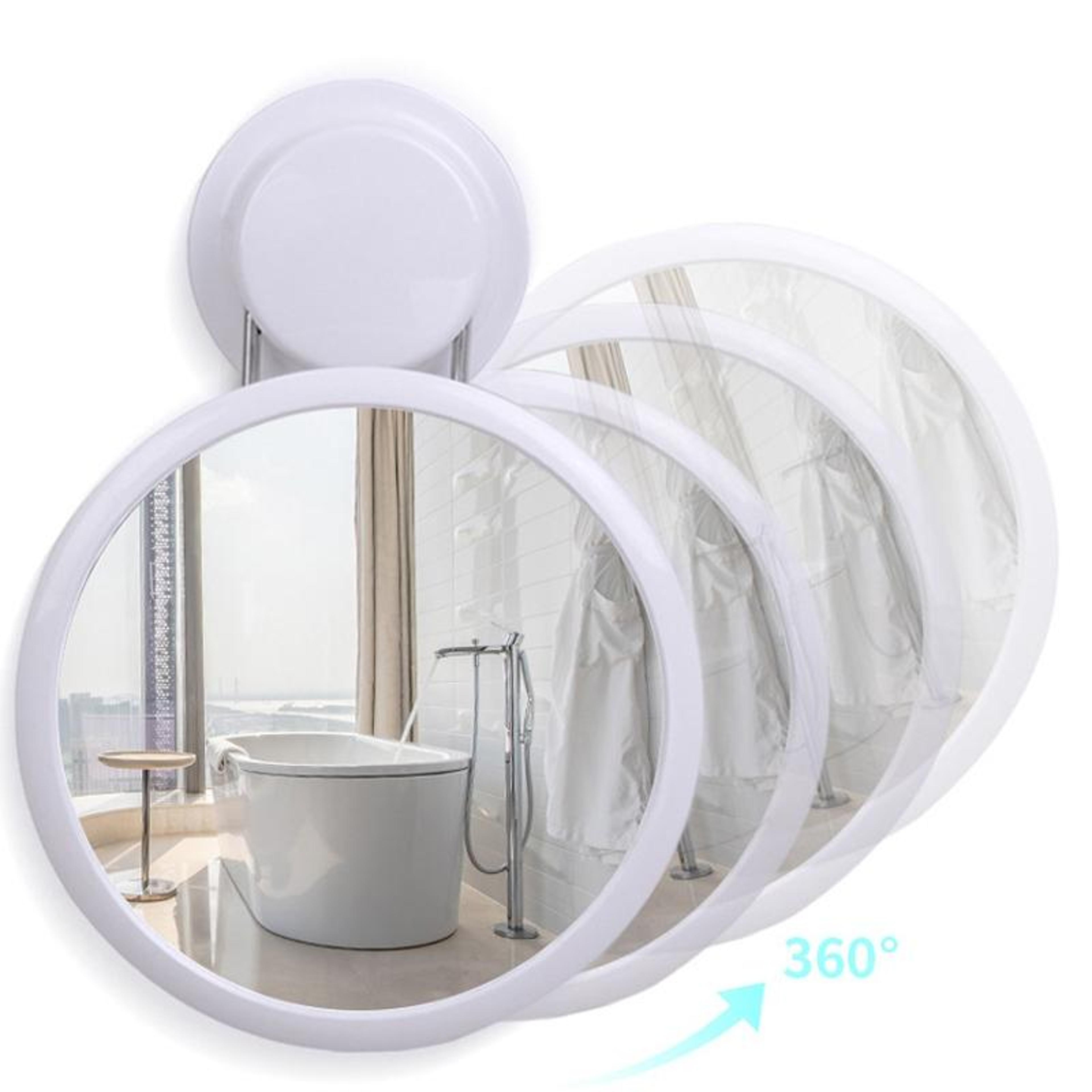 360 Rotating Bathroom Makeup Mirror Wall Mounted Folding Vanity Mirror With Reusable Suction Cup 4