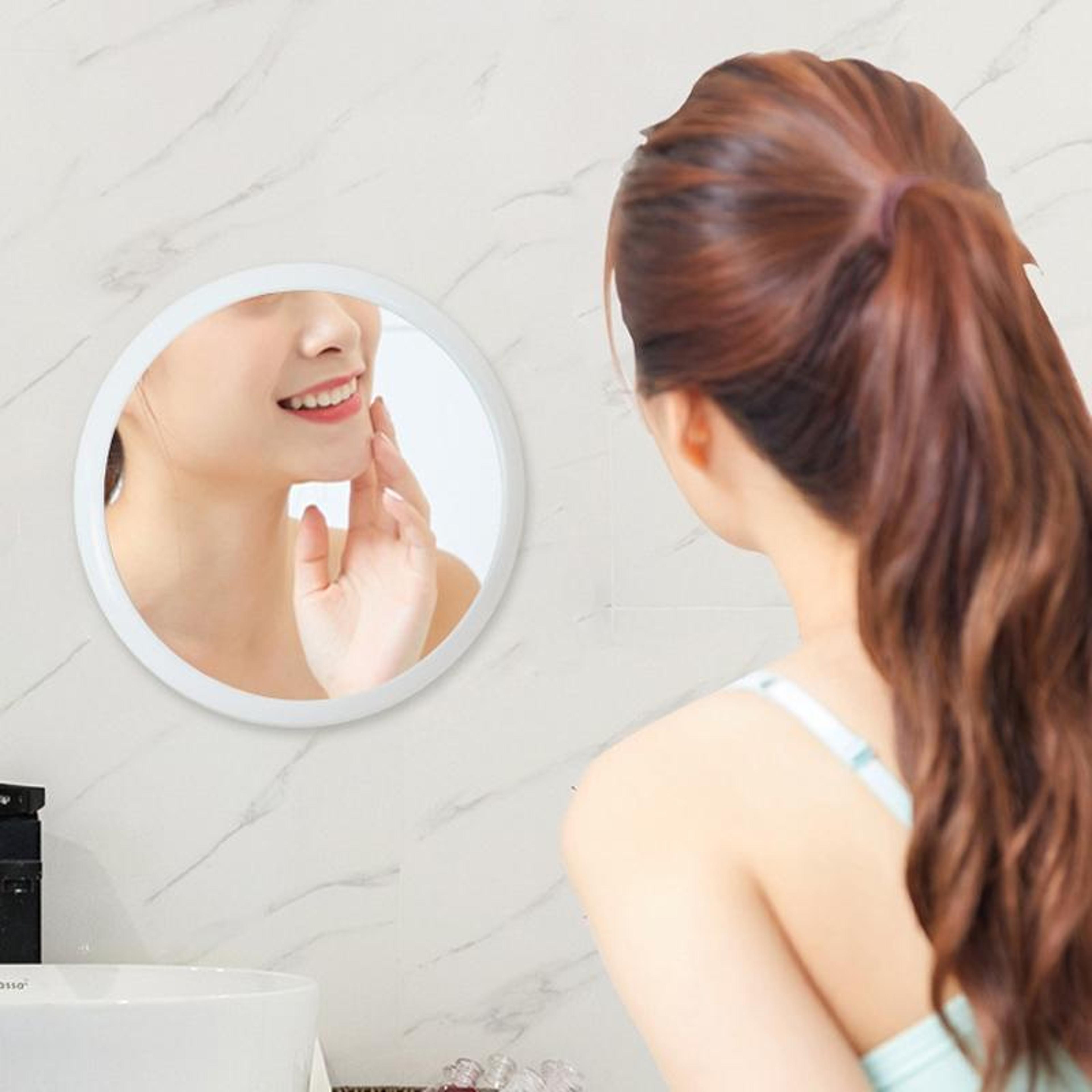 360 Rotating Bathroom Makeup Mirror Wall Mounted Folding Vanity Mirror With Reusable Suction Cup 0