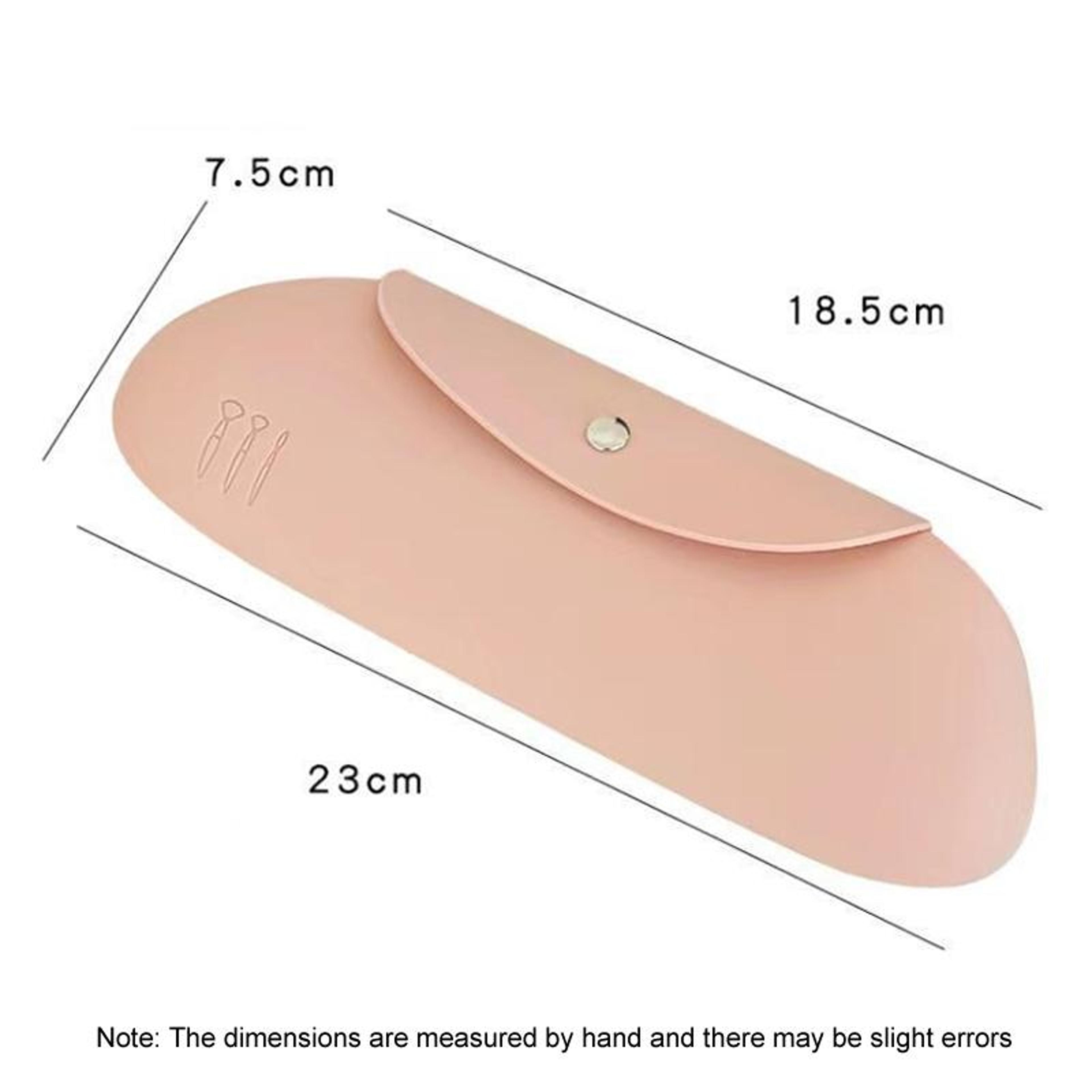 Portable Silicone Makeup Brush Holder Travel Cosmetic Organizer Case With Magnetic Closure 2