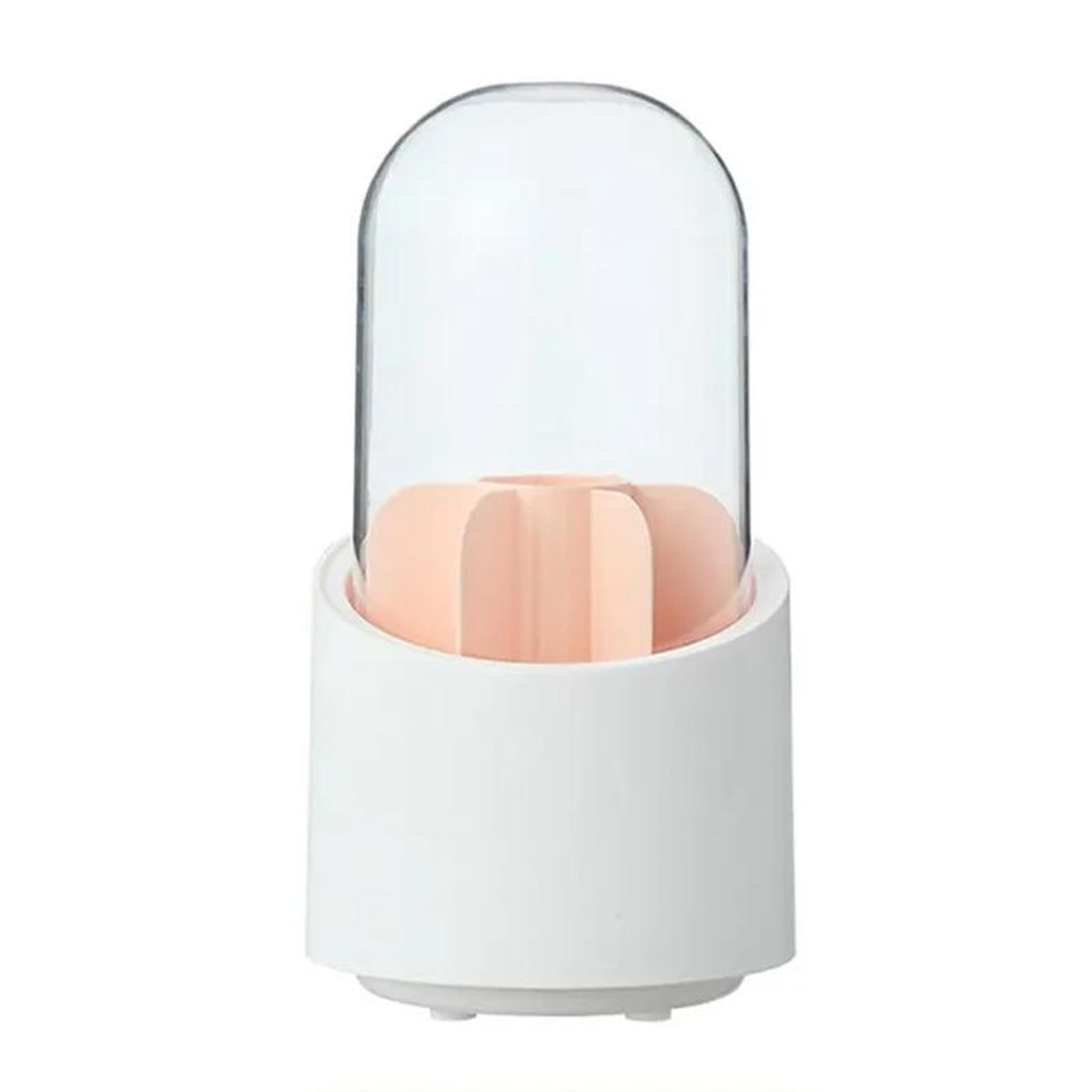Transparent Makeup Brush Organizer With 360 Rotation Dustproof Cosmetic Storage Box 6