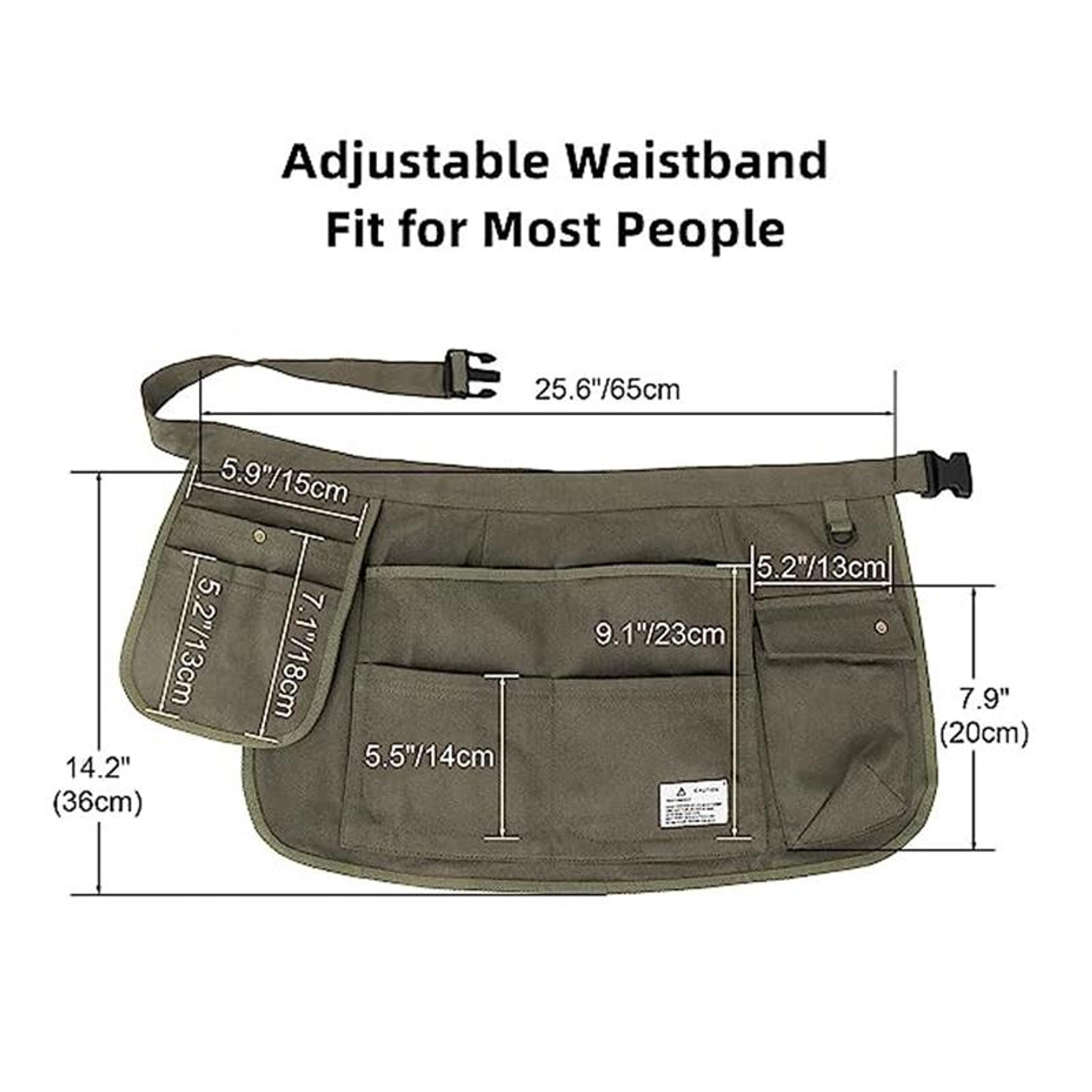 Canvas Gardening Apron Multi Pocket Tool Apron Adjustable Waist Utility Apron 1