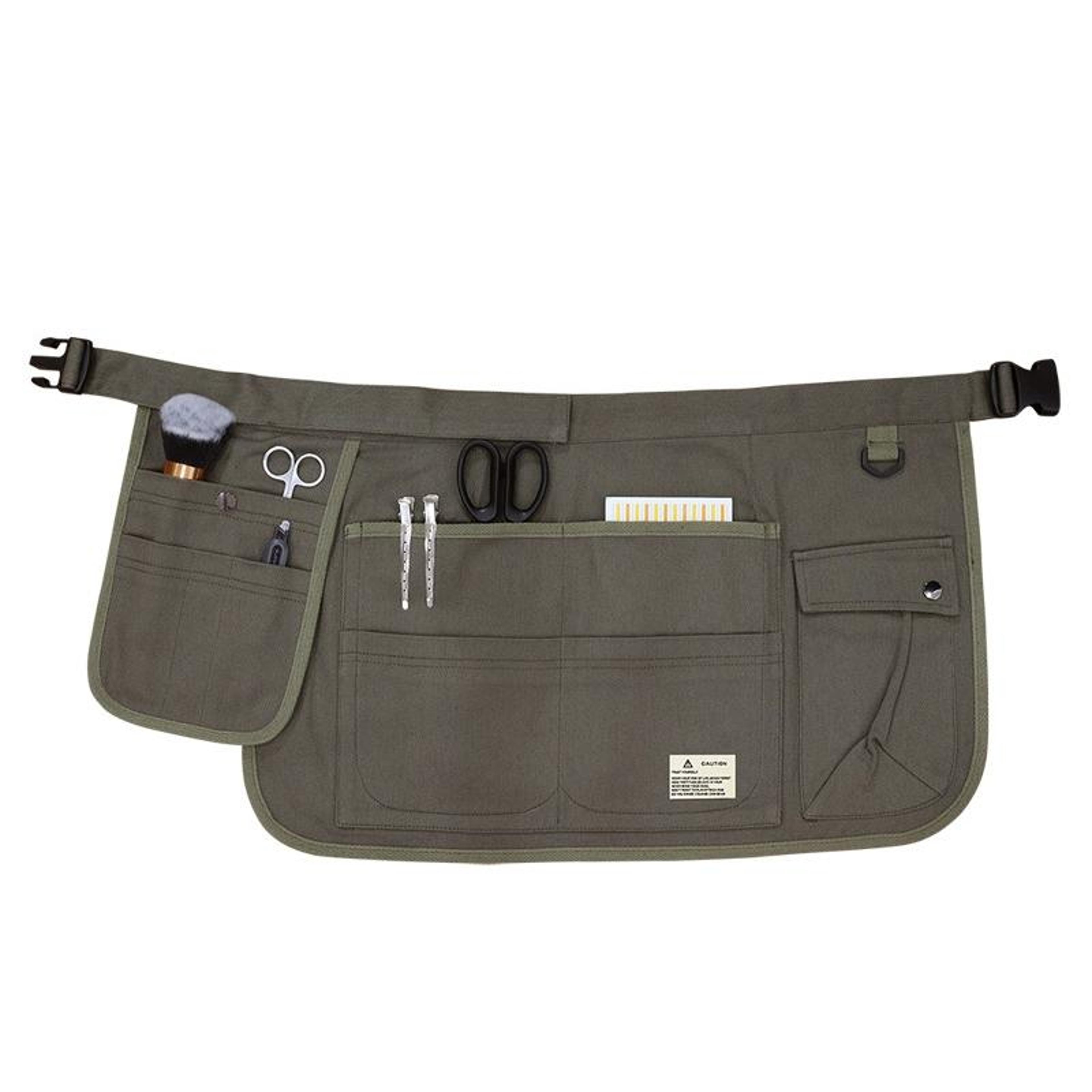 Canvas Gardening Apron Multi Pocket Tool Apron Adjustable Waist Utility Apron 7