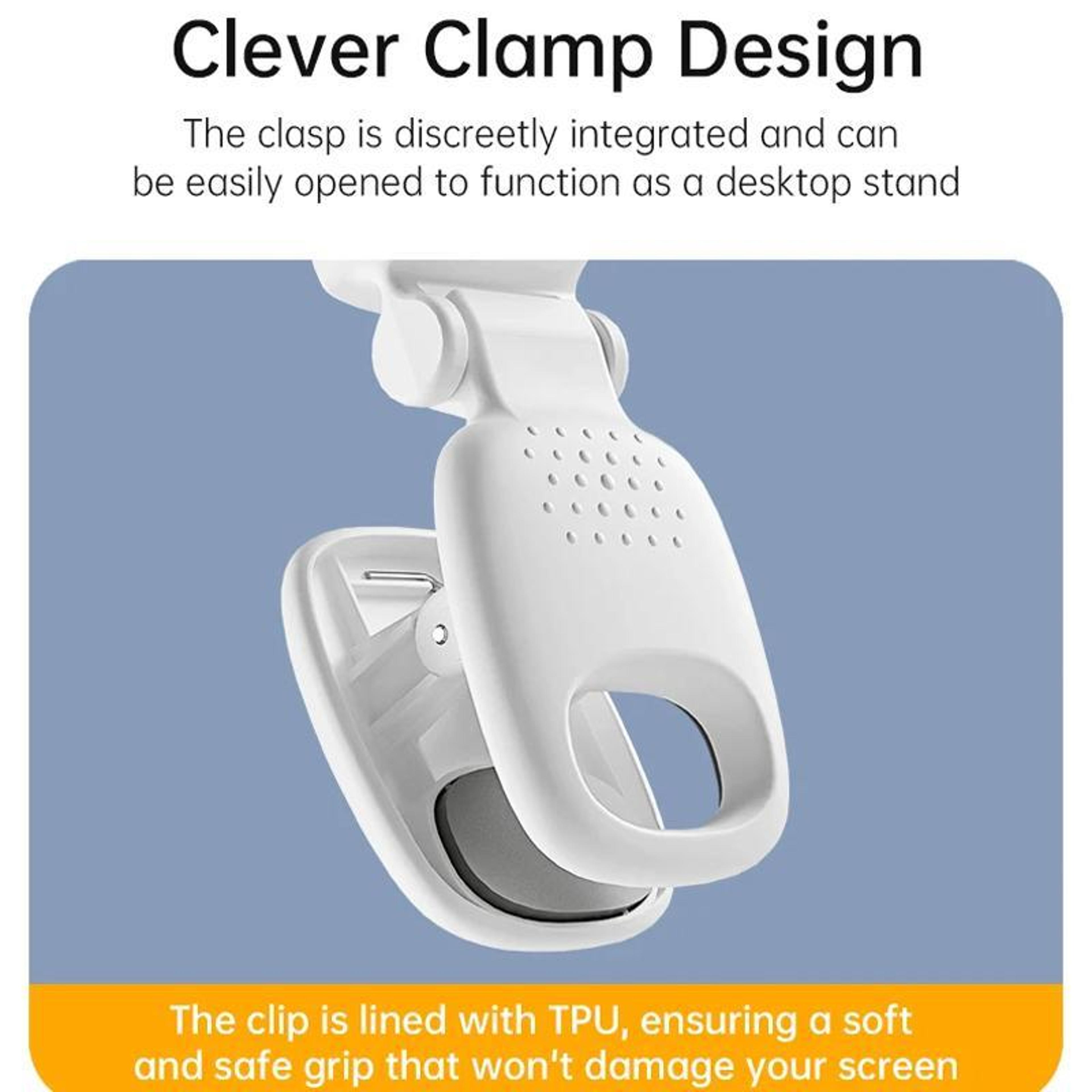 Clip On Selfie Ring Light With Mirror Rechargeable Portable Makeup Light 3 Color Modes 6