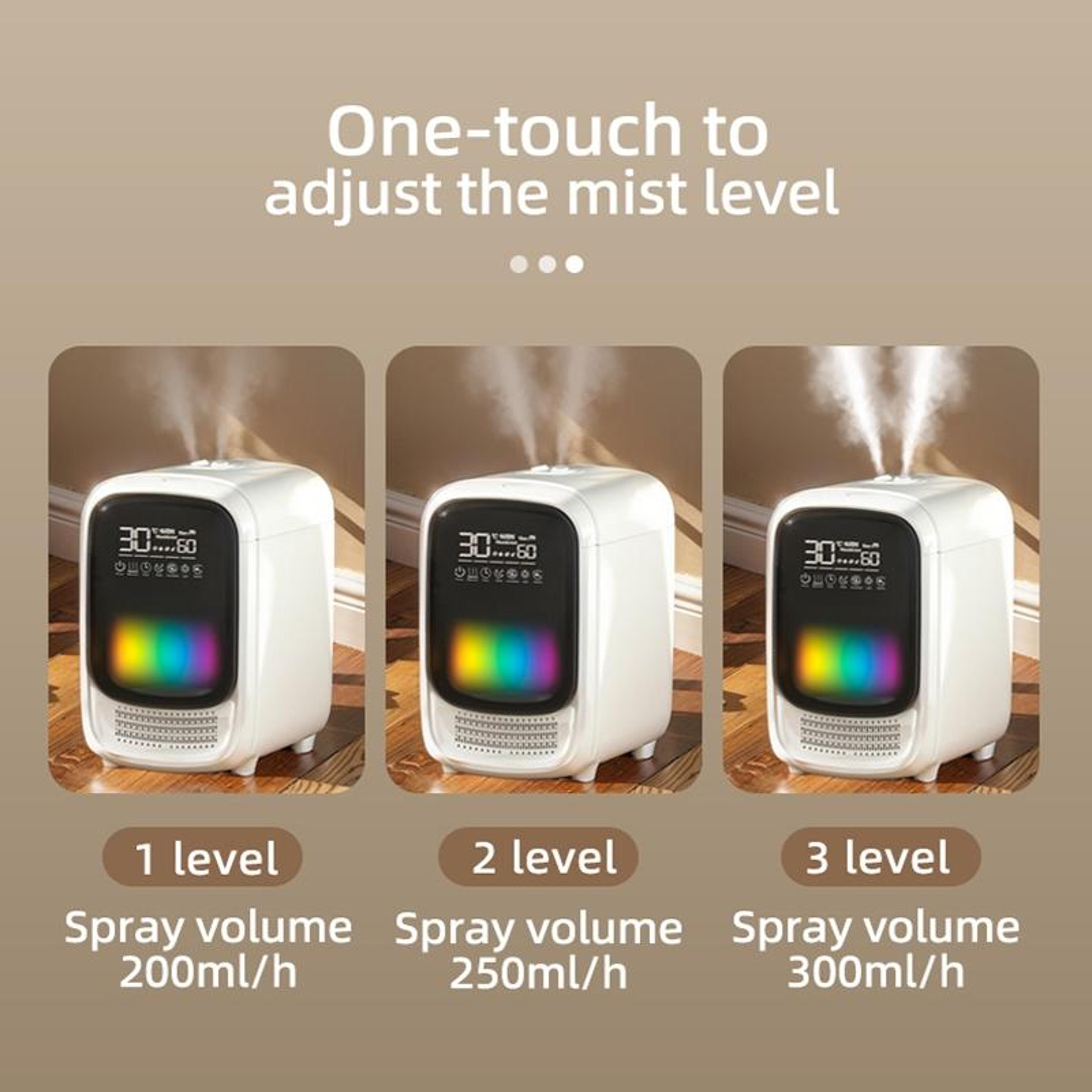 35L Bluetooth Humidifier With Aromatherapy Diffuser Colorful LED Lights Music Player And UV C Steri 2