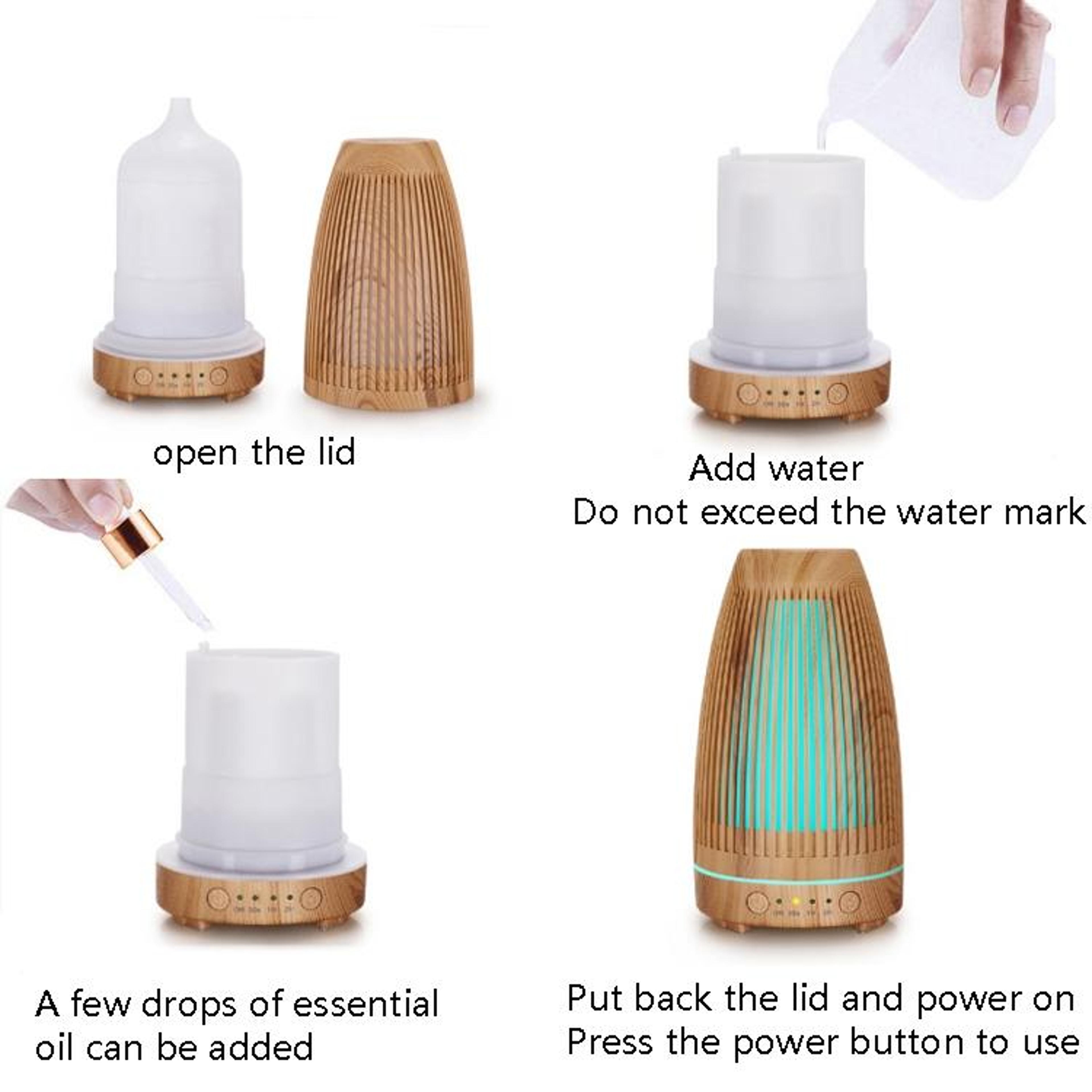 Ultrasonic Humidifier And Aroma Diffuser With LED Night Light USB Humidifier 4