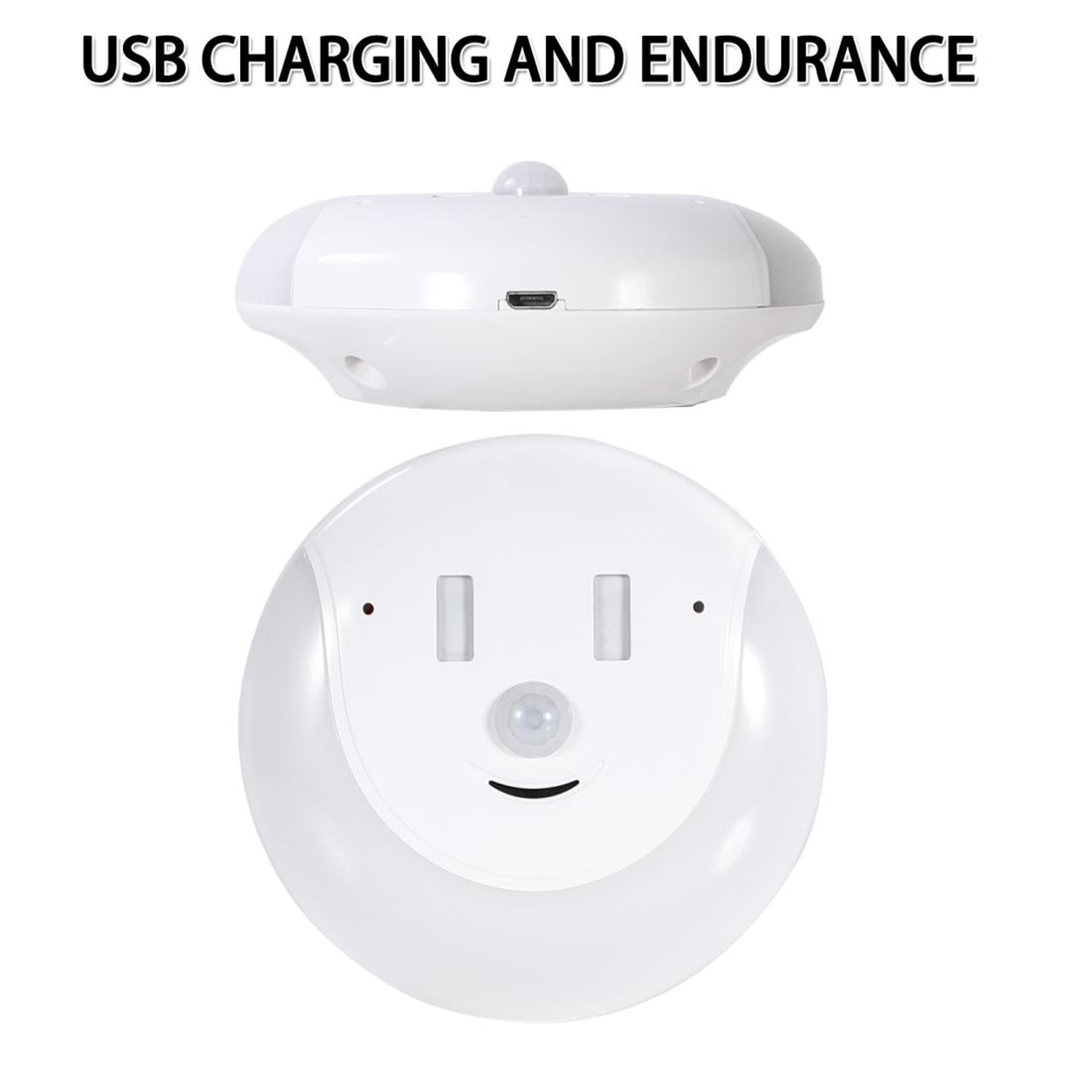 Smile Motion Sensor Night Light USB Rechargeable Magnetic LED Wall Light For Bedroom Hallway Closet 1