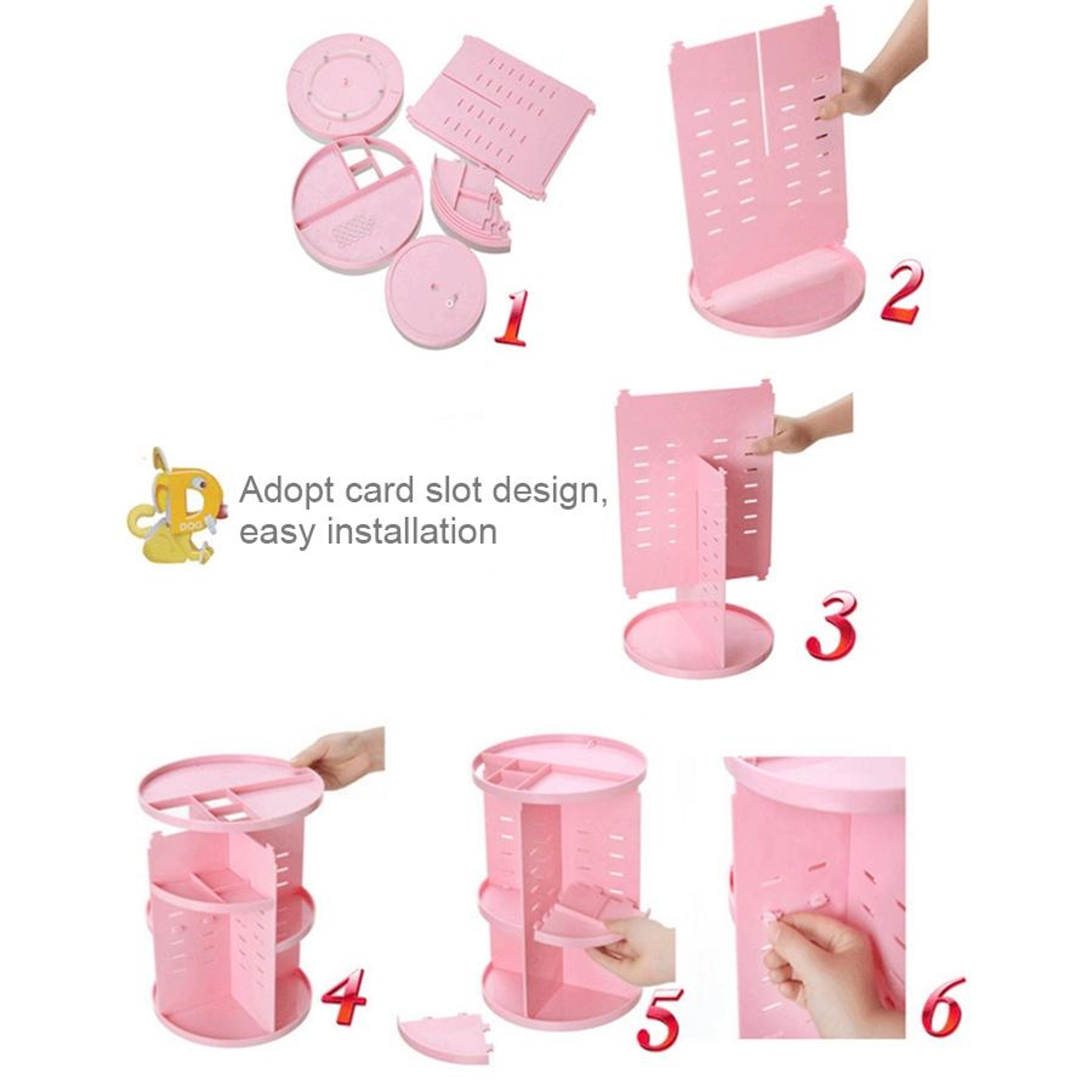 360 Rotating Makeup Organizer Cosmetic Storage Box For Vanity Skincare And Beauty Essentials 2