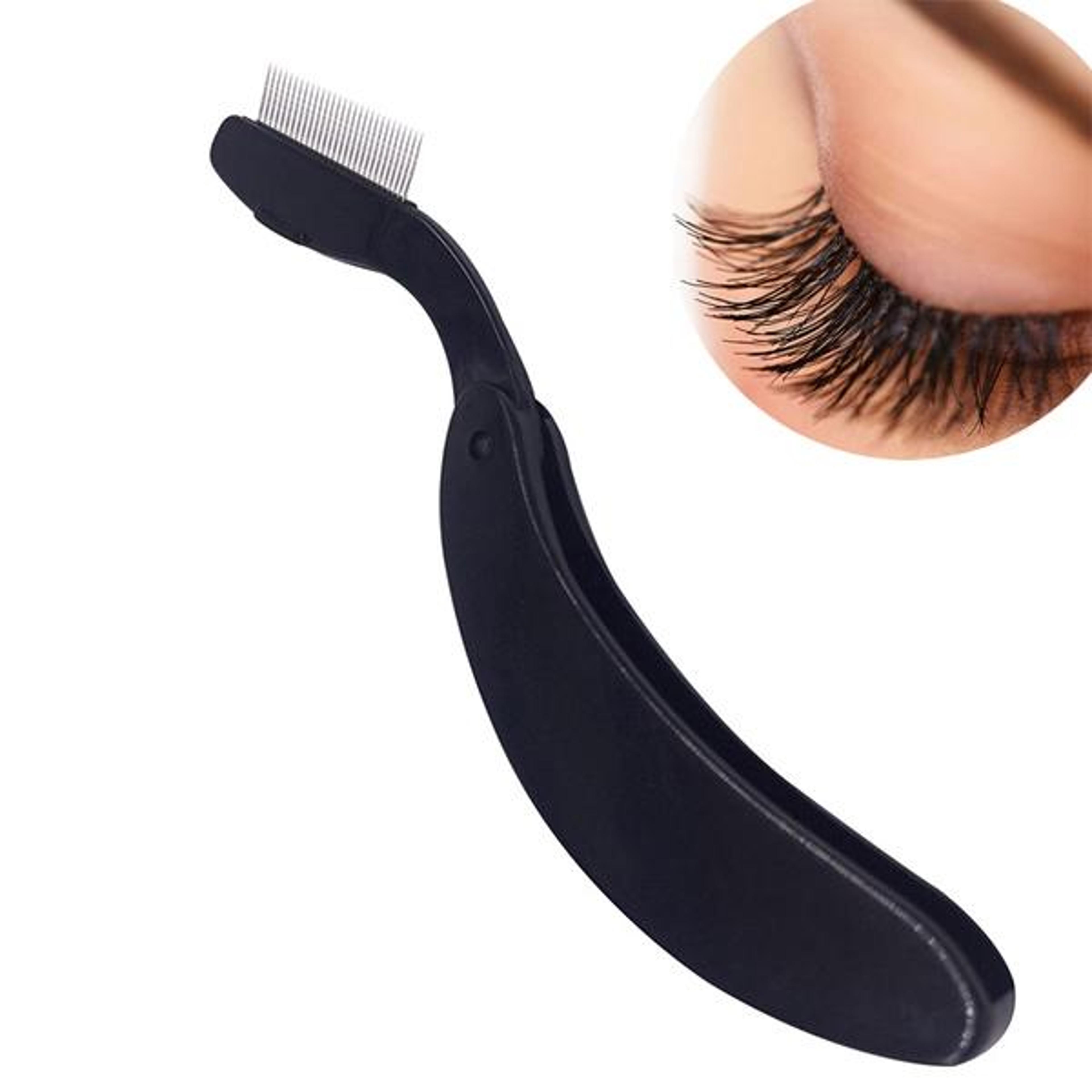 Folding Eyelash Comb Metal Lash Separator For Clump Free Mascara Comb And Lifted Lashes 0