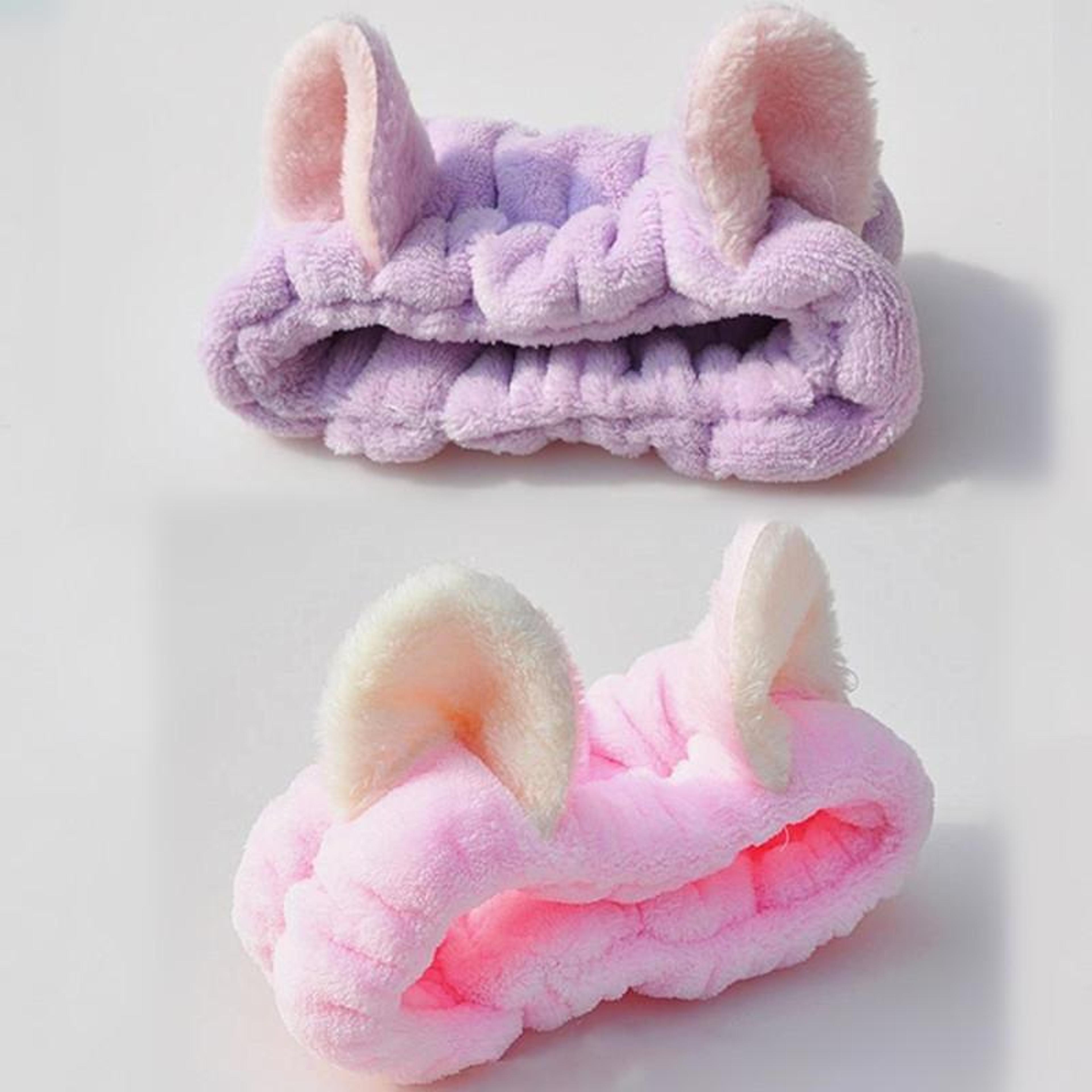 Cute Cat Ears Headband Soft Coral Fleece Headband For Makeup Face Washing And Skincare 1