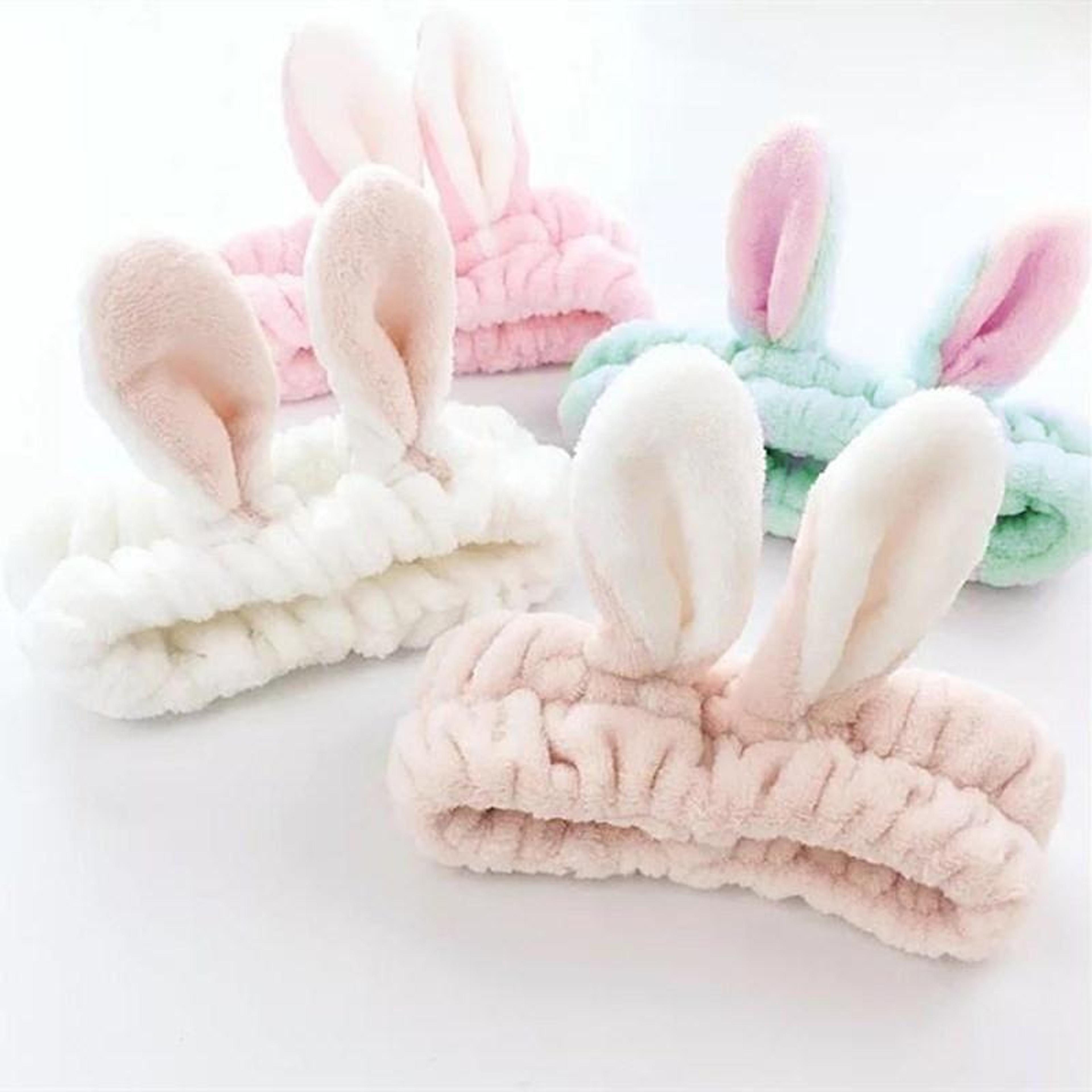 Cute Cat Ears Headband Soft Coral Fleece Headband For Makeup Face Washing And Skincare 2