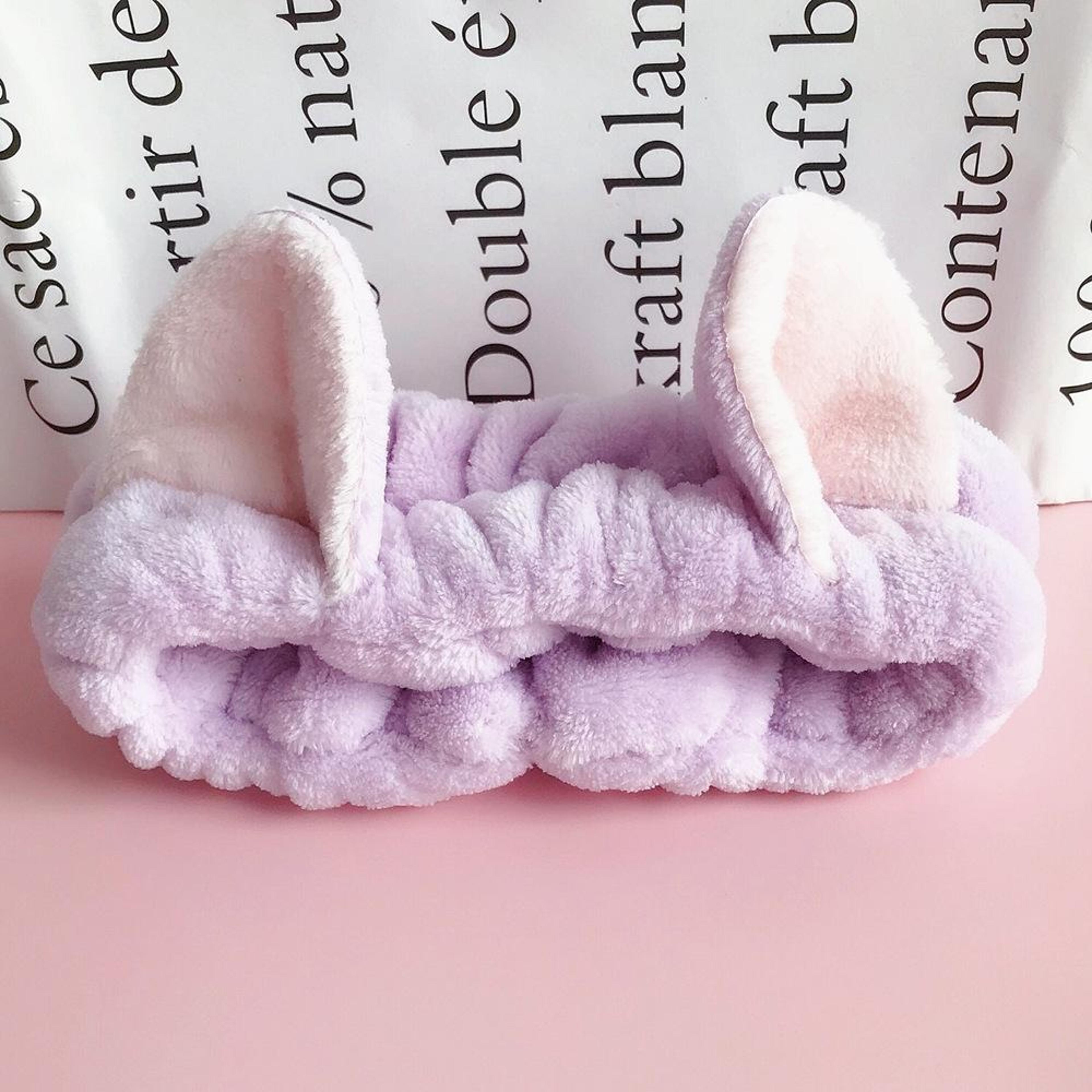 Cute Cat Ears Headband Soft Coral Fleece Headband For Makeup Face Washing And Skincare 4