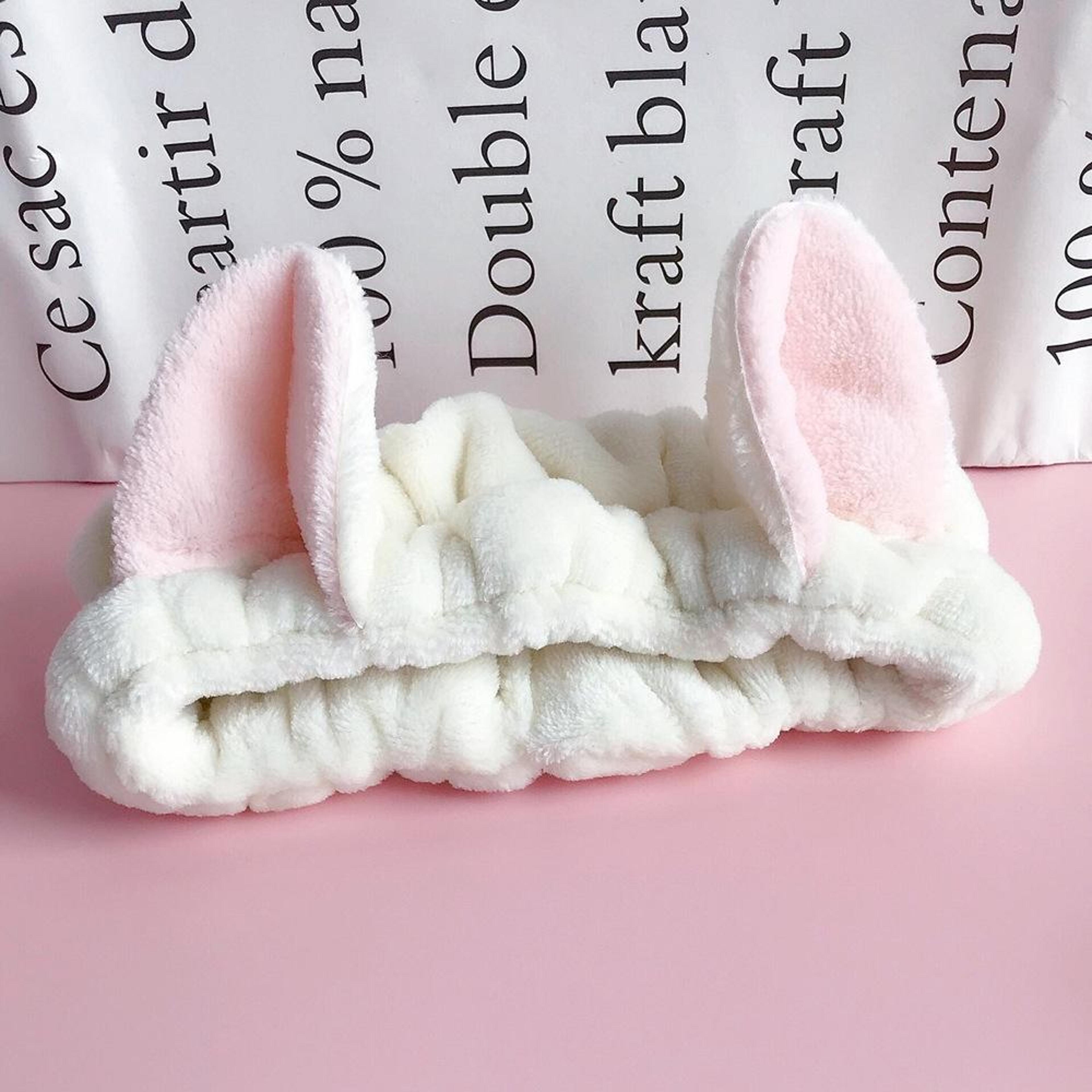 Cute Cat Ears Headband Soft Coral Fleece Headband For Makeup Face Washing And Skincare 6