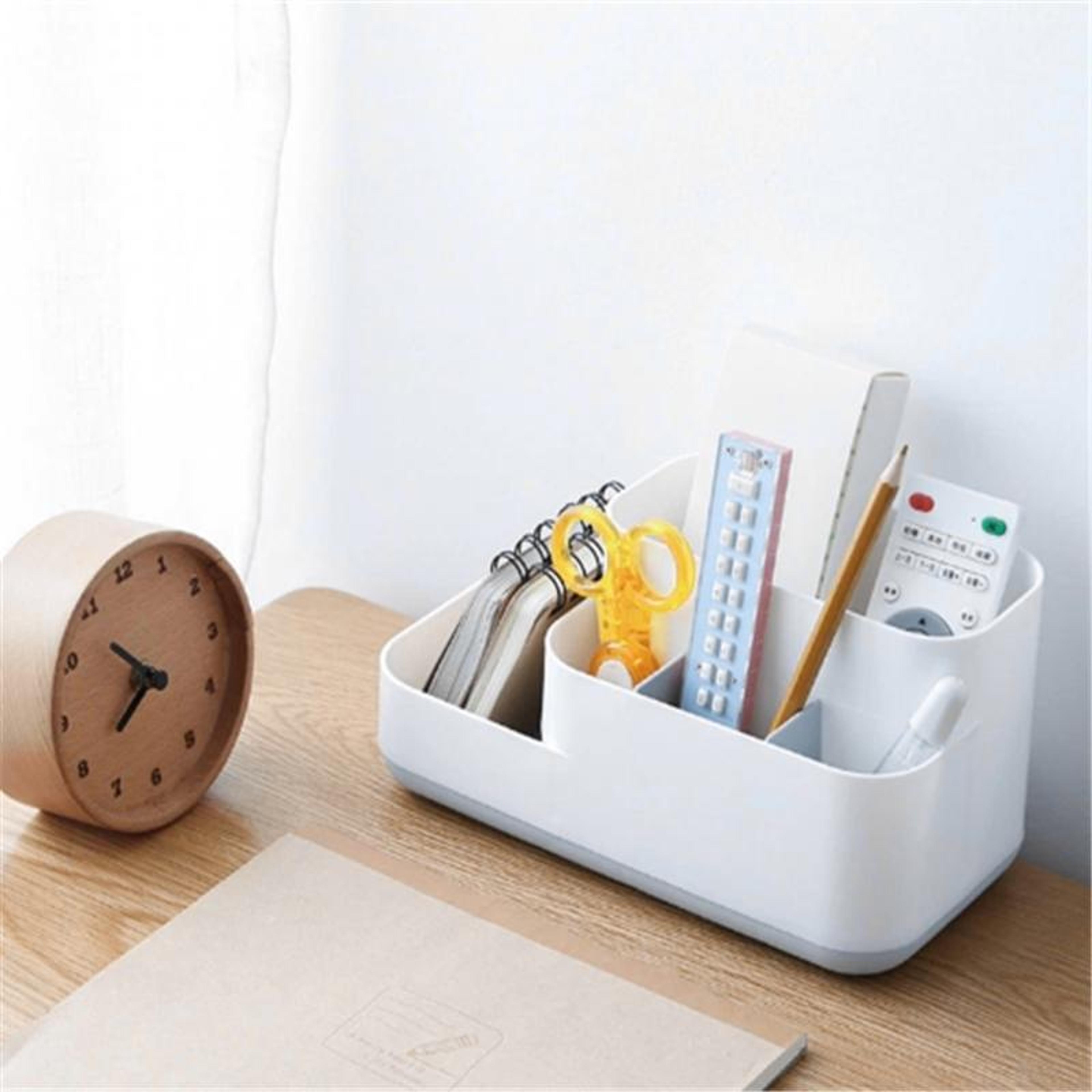 Detachable Makeup Organizer Desktop Storage Box With Adjustable Grid Cosmetic Vanity Organizer 2