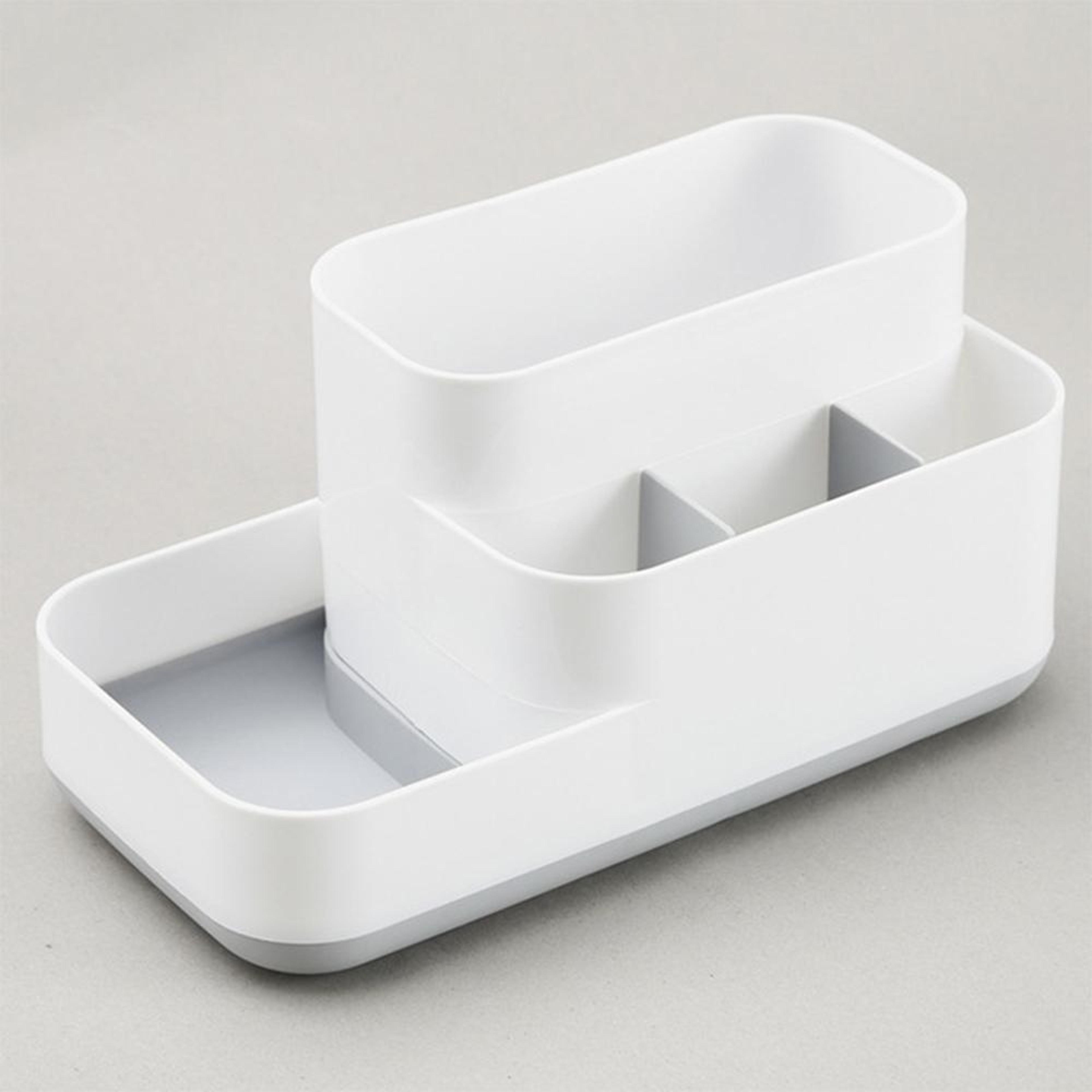 Detachable Makeup Organizer Desktop Storage Box With Adjustable Grid Cosmetic Vanity Organizer 5