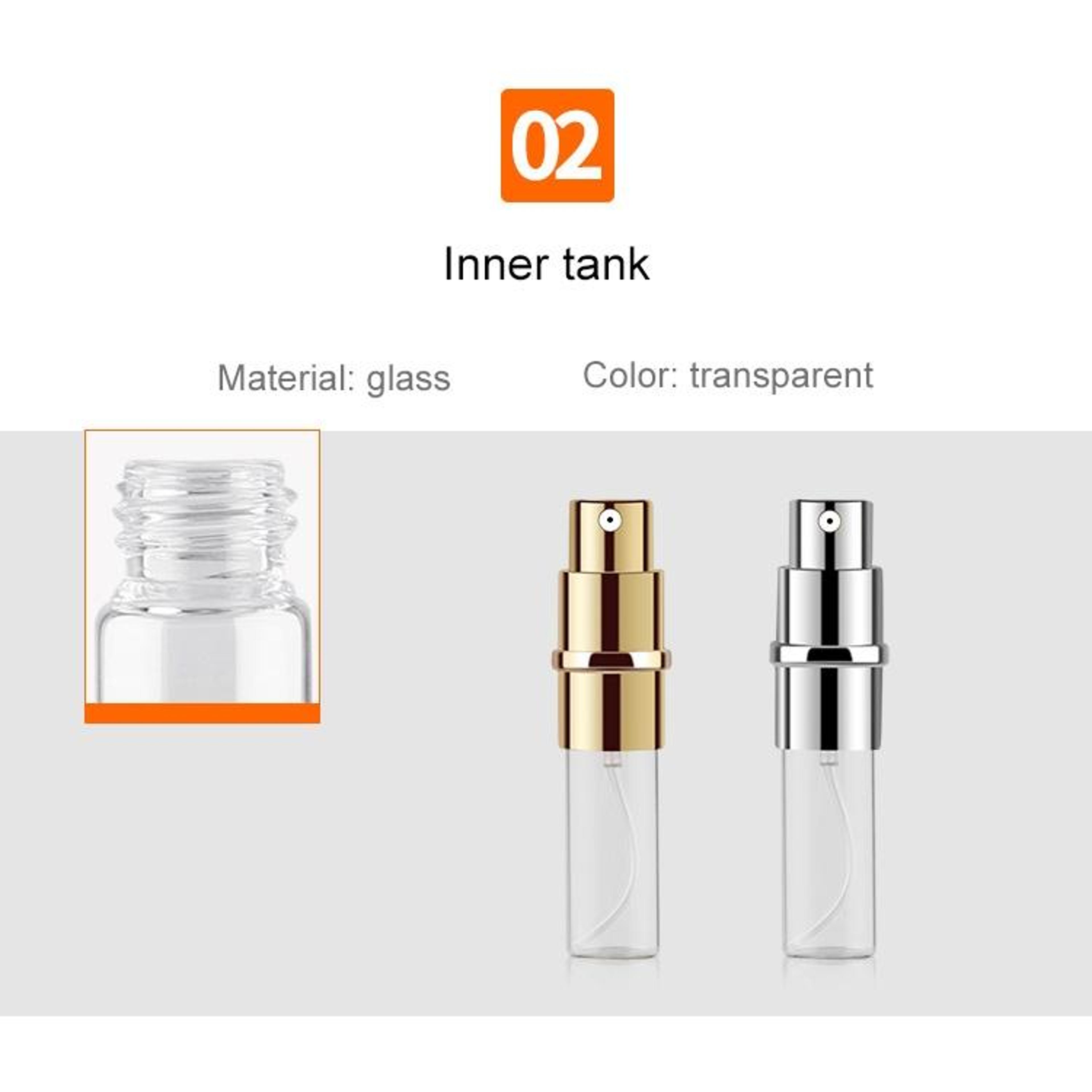 Portable Refillable Perfume Atomizer Travel Perfume Bottle With Fine Mist Glass Spray And Metallic  3