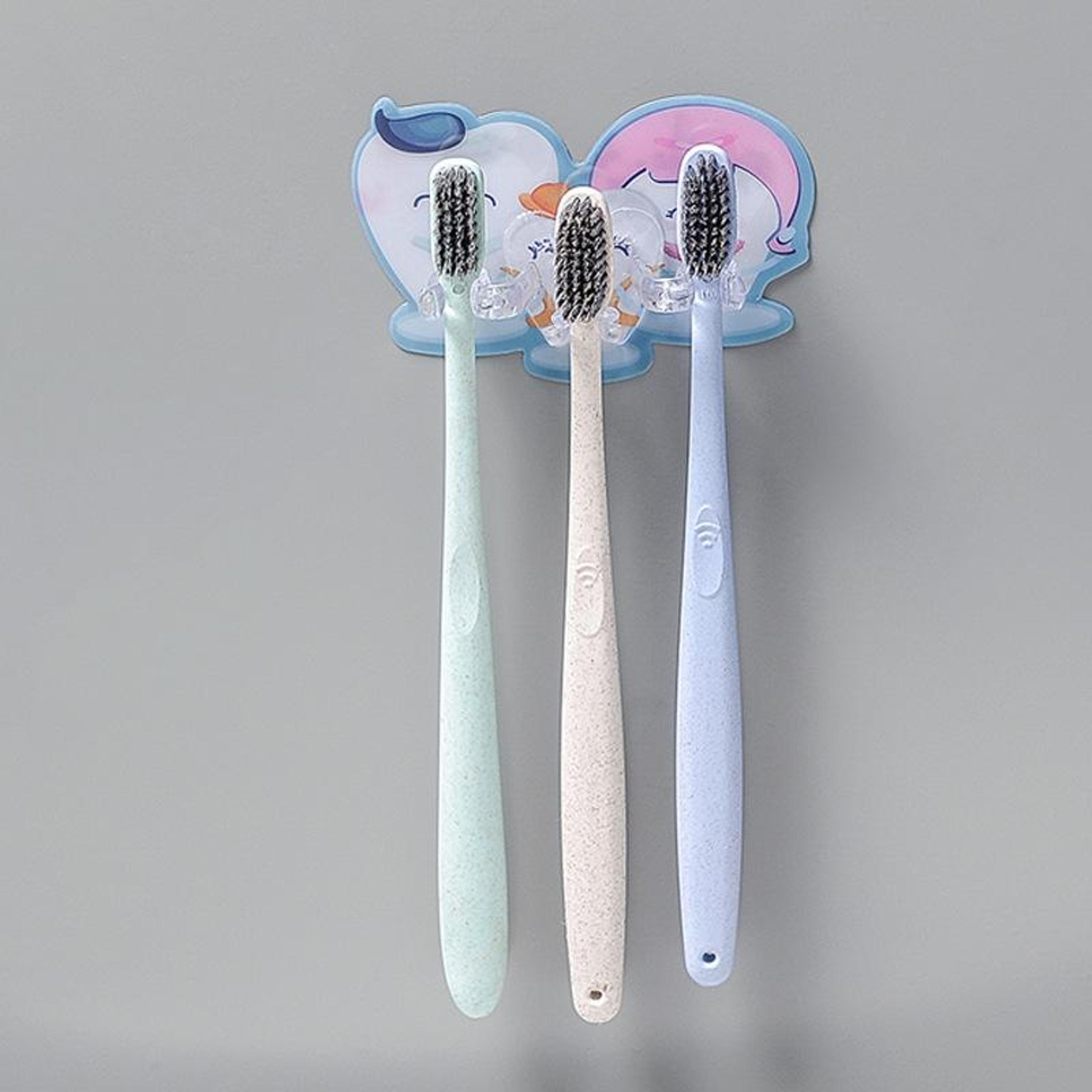 Wall Mounted Toothbrush Holder Self Adhesive Hook Waterproof Bathroom Organizer 7