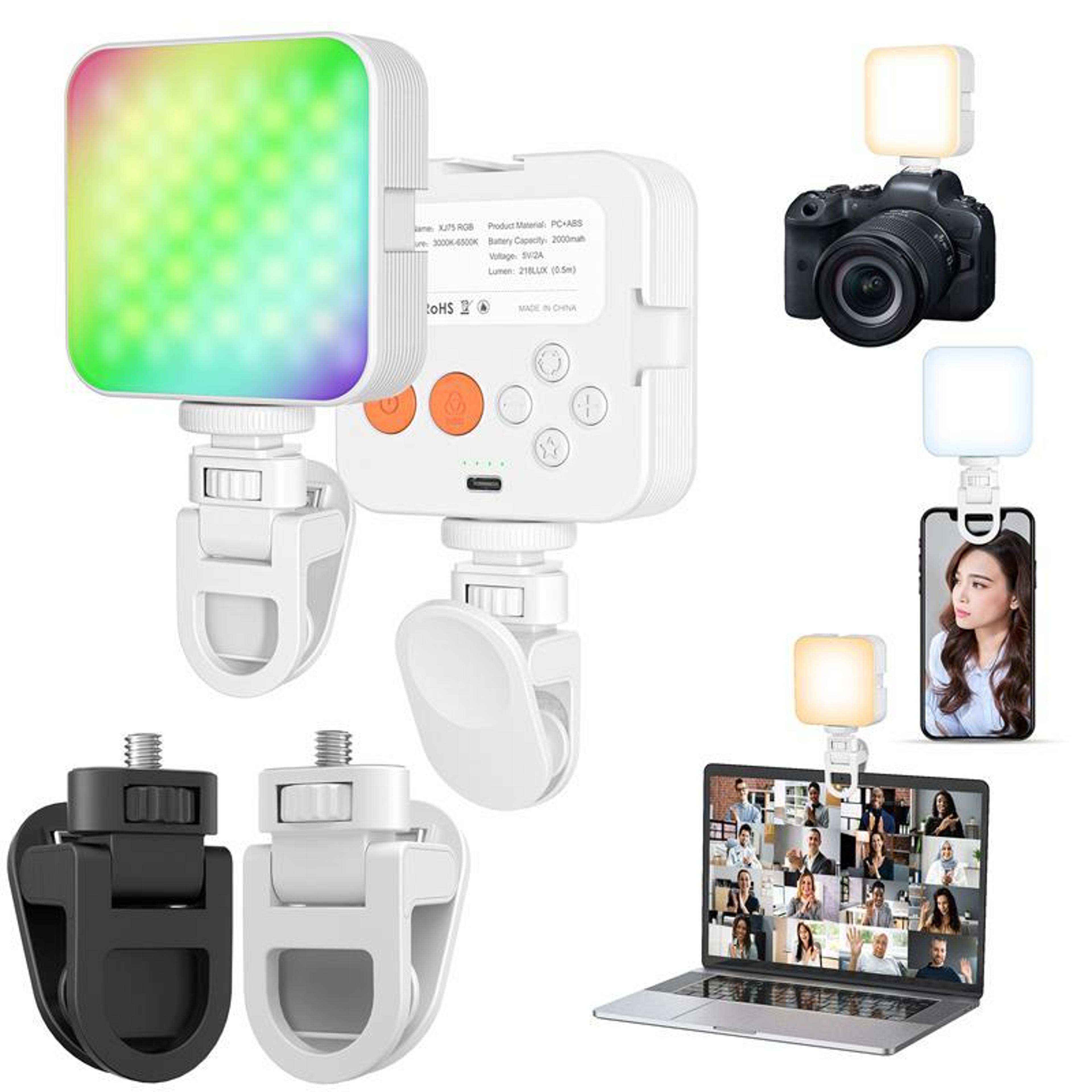 Universal Fill Light Clip With 14 Screw Mount Phone Laptop Webcam Light Holder 5