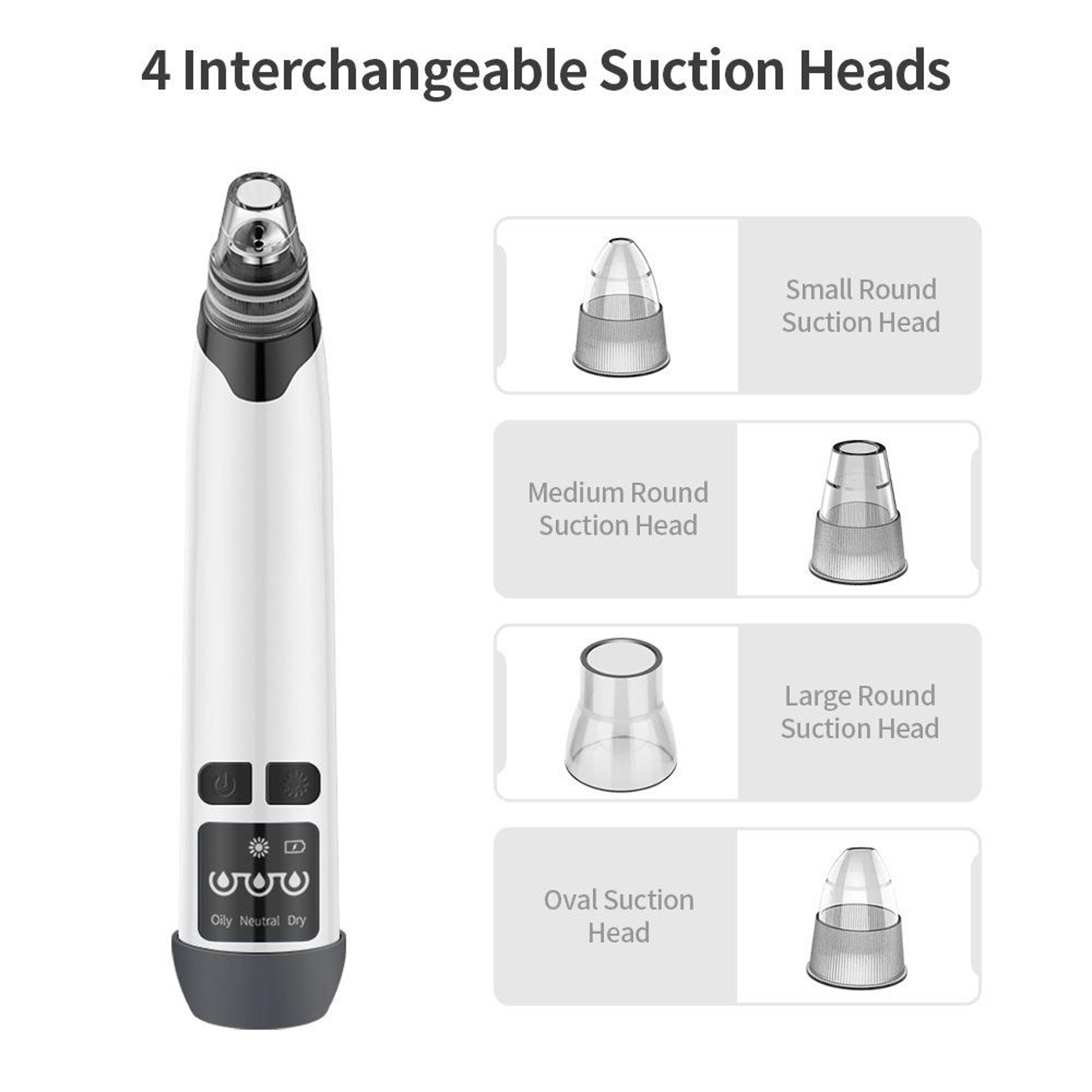 Electric Blackhead Remover Pore Cleaner With Hot Compress USB Rechargeable Facial Pore Vacuum 3