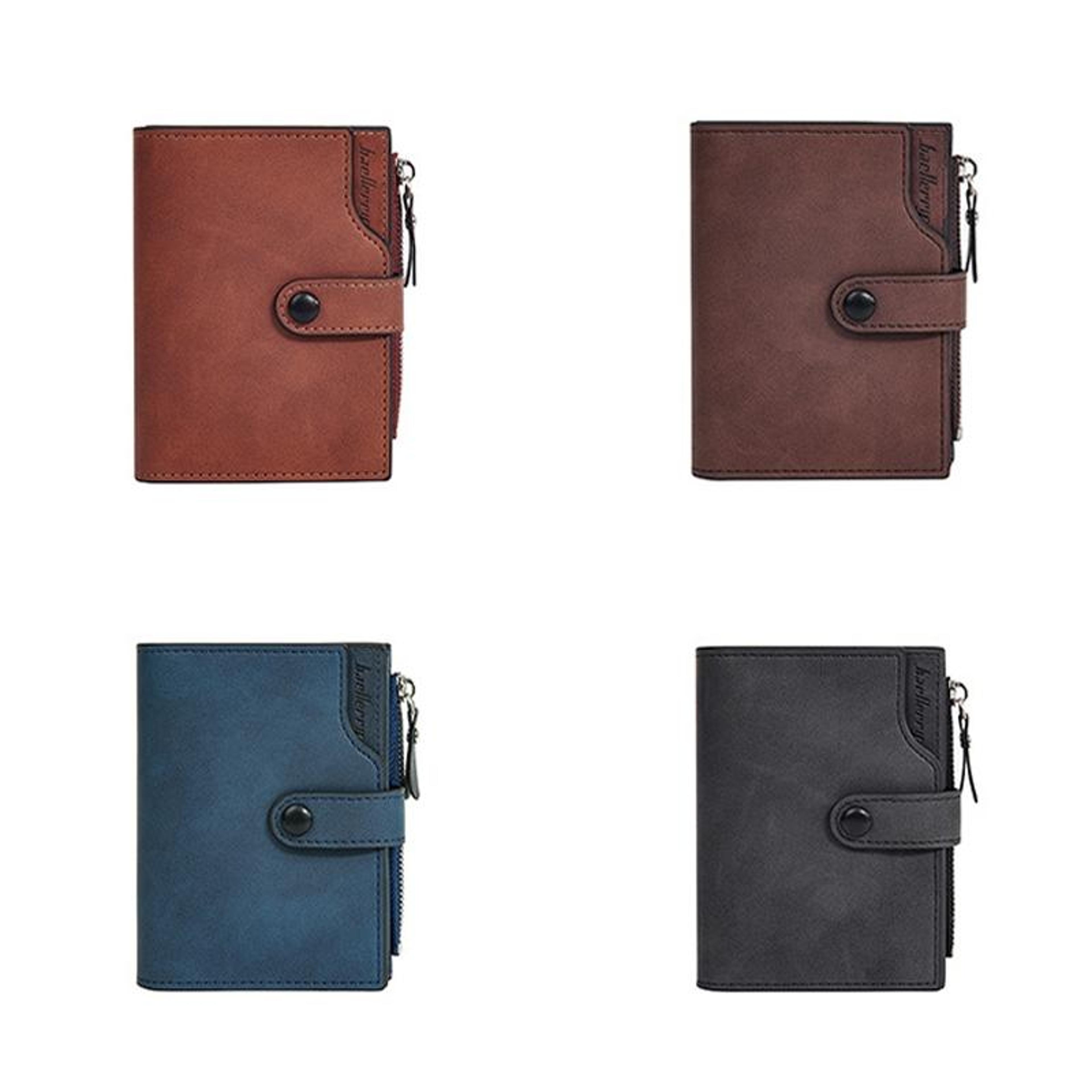 RFID Wallet Compact Trifold Wallet With Zipper Coin Purse And Card Holder 2