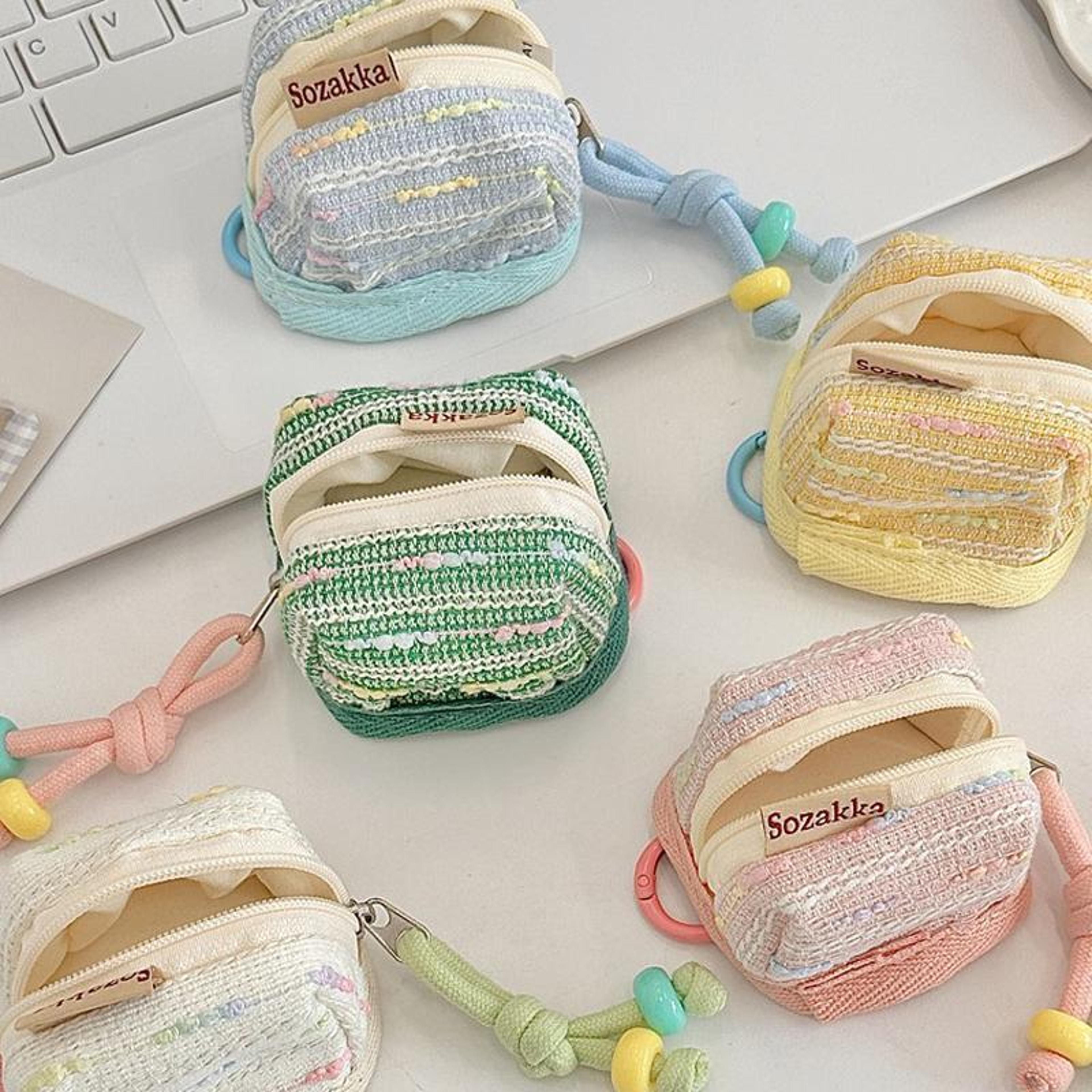 Cute Portable Wireless Earbud Case Soft Polyester Bluetooth Earphone Case Protective Storage Pouch 0