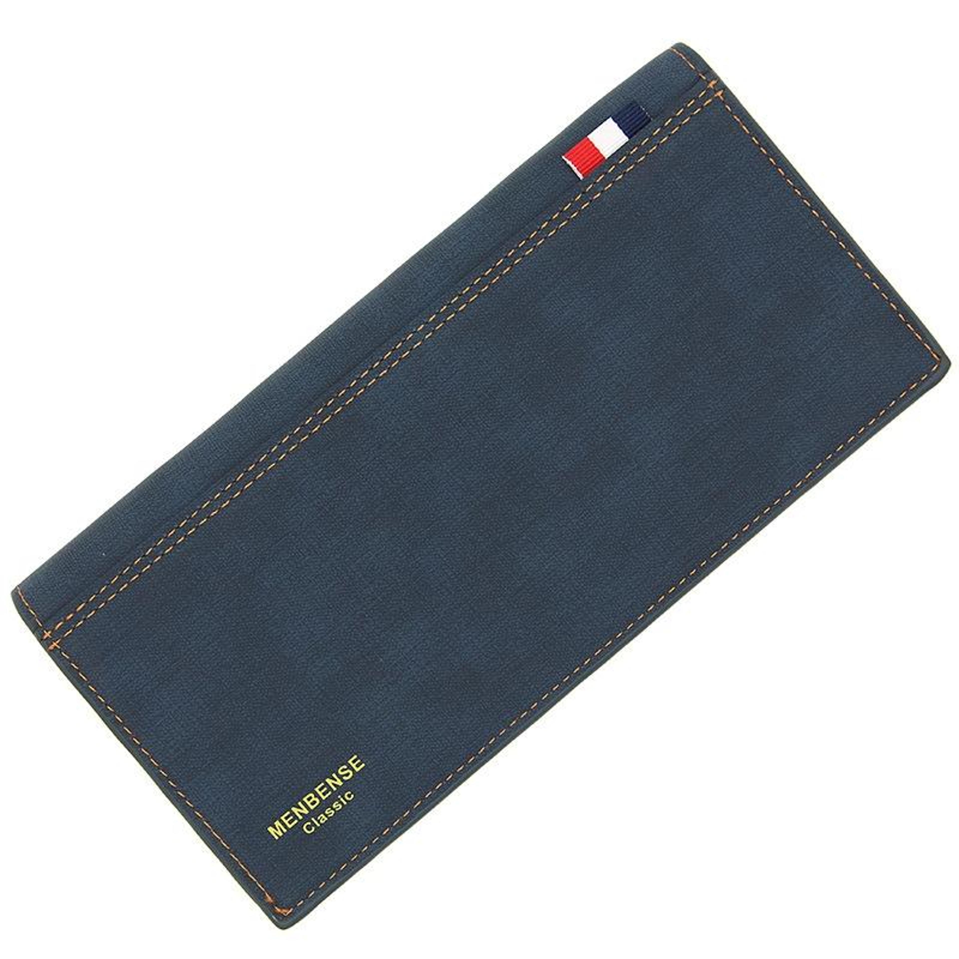 Large Capacity Trifold PU Leather Long Mens Wallet With Zipper Coin Pocket 6