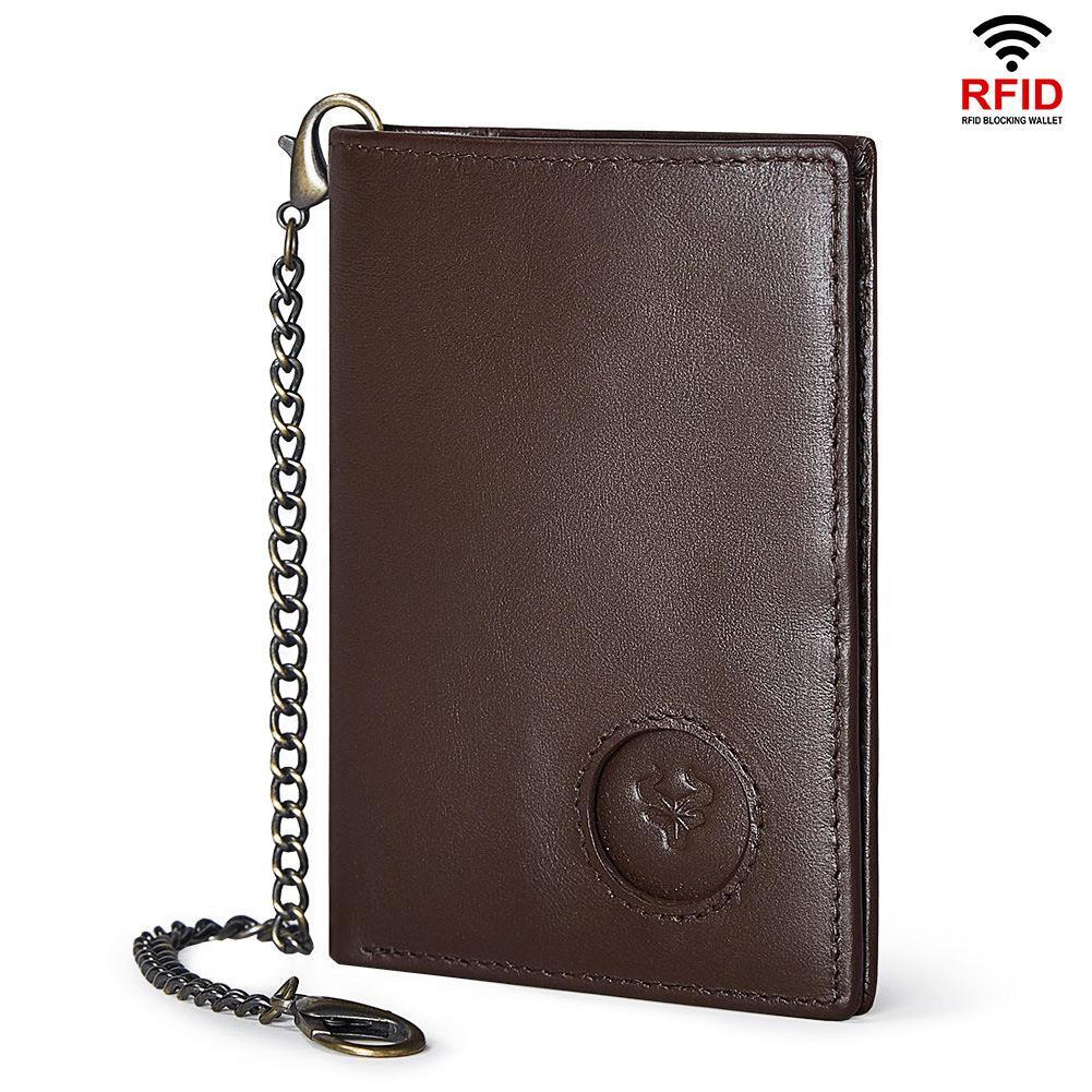 AirTag Wallet RFID Blocking Leather Card Holder With Pull Out Card Access 6