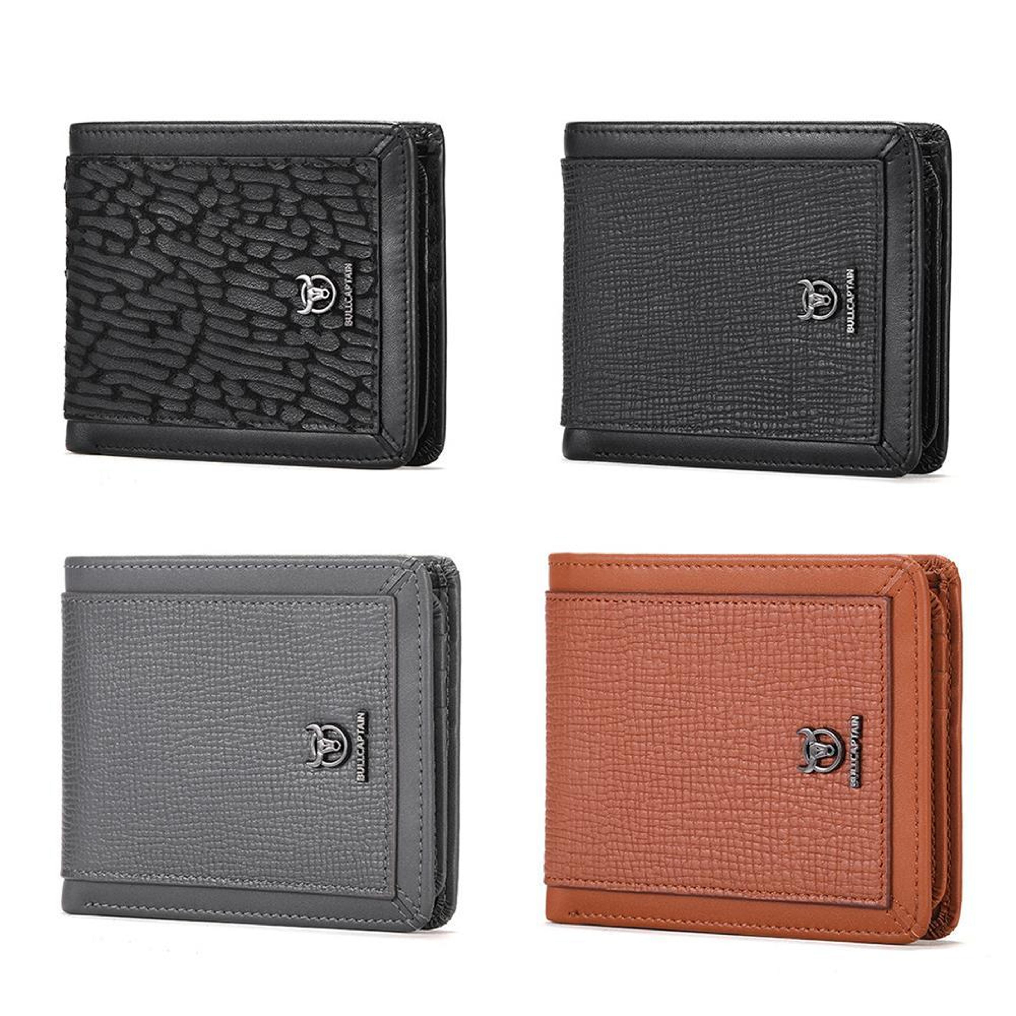 Premium Top Grain Cowhide Mens RFID Blocking Wallet With Card Slots 1