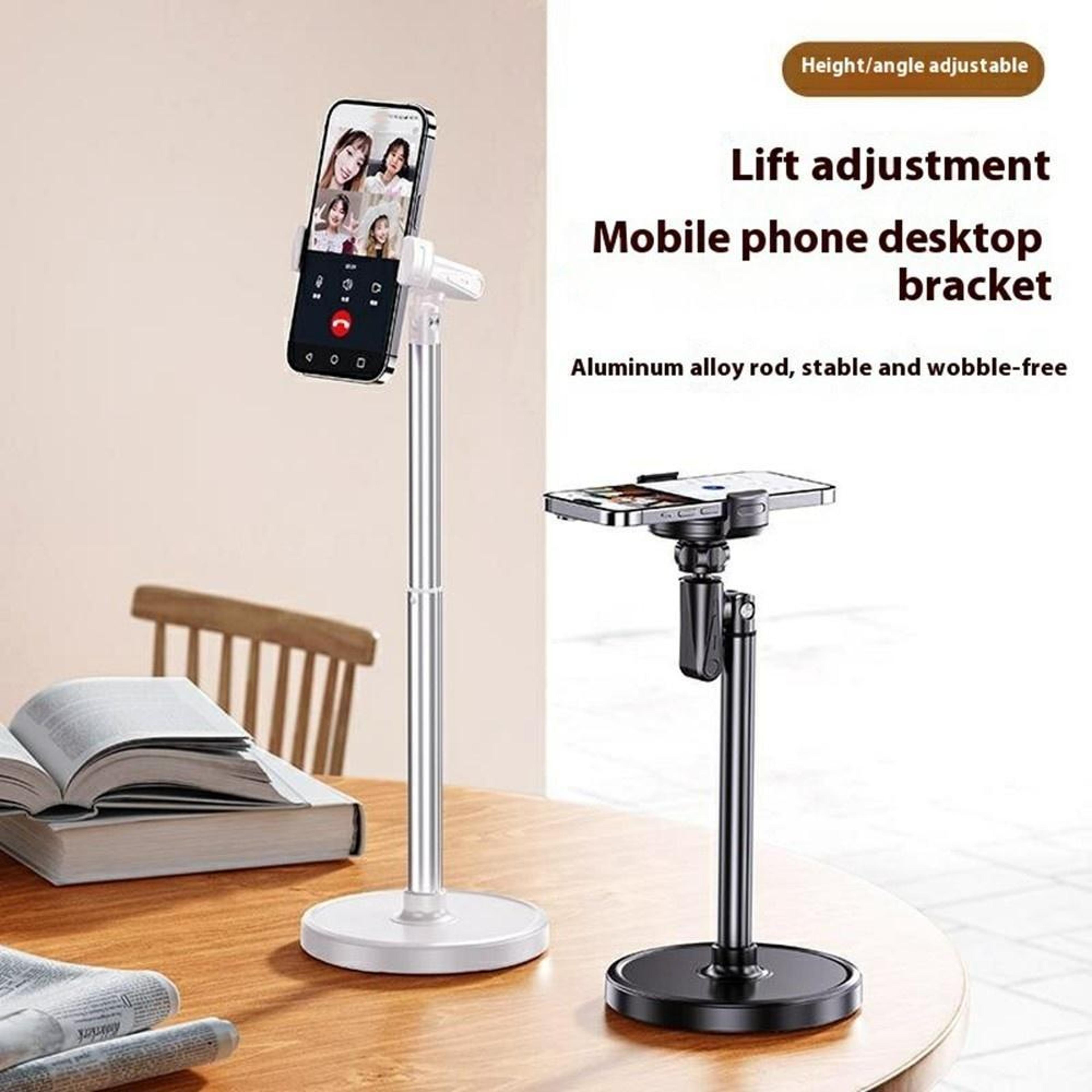 T16 Adjustable Phone Stand With 360 Rotating Mount And Extended Height For Desk Recording 5