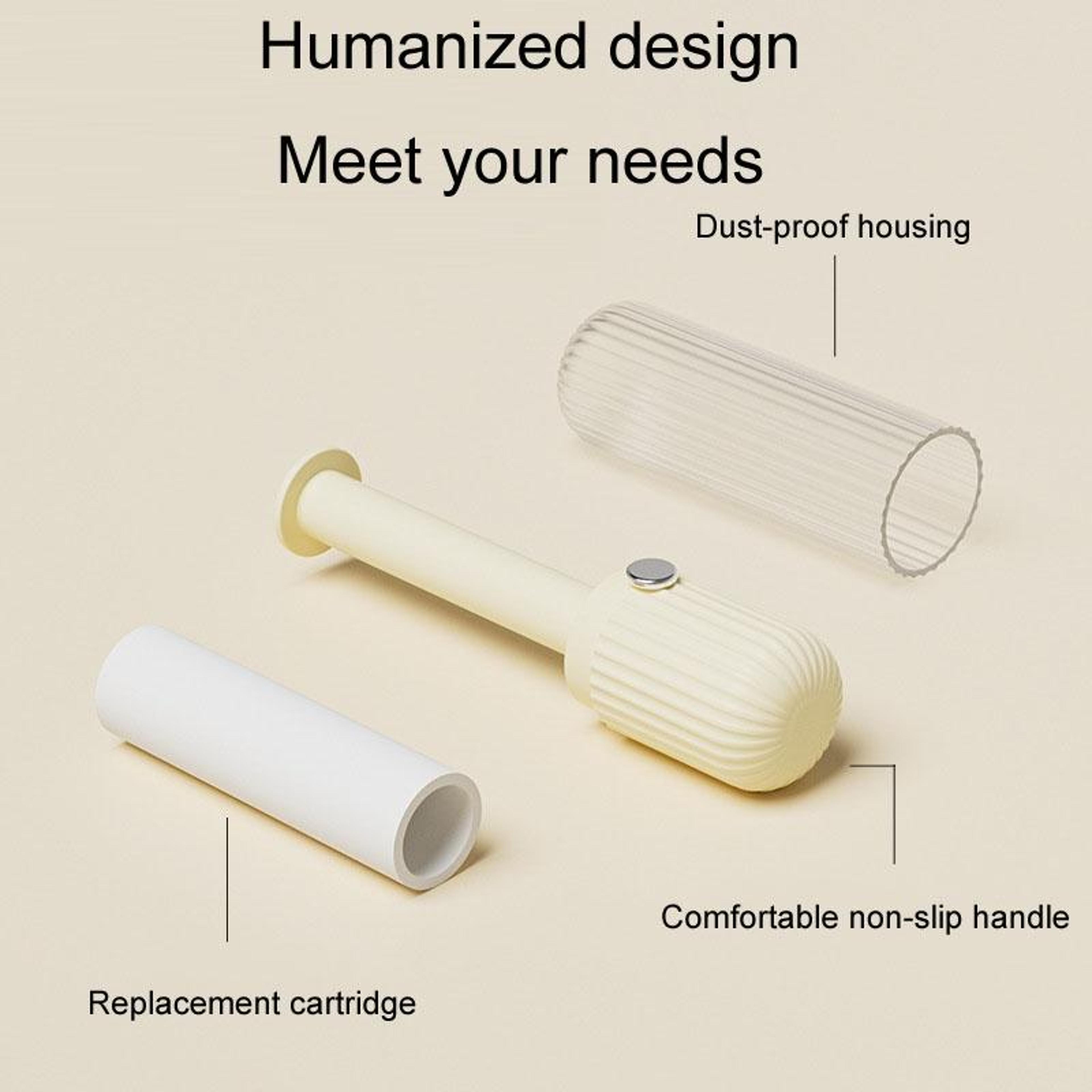 Portable Lint Roller For Clothes Refillable Pet Hair Remover With Dustproof Travel Case 4